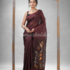 Traditional Maroon Matka Silk Sequin Soft Jamdani Saree
