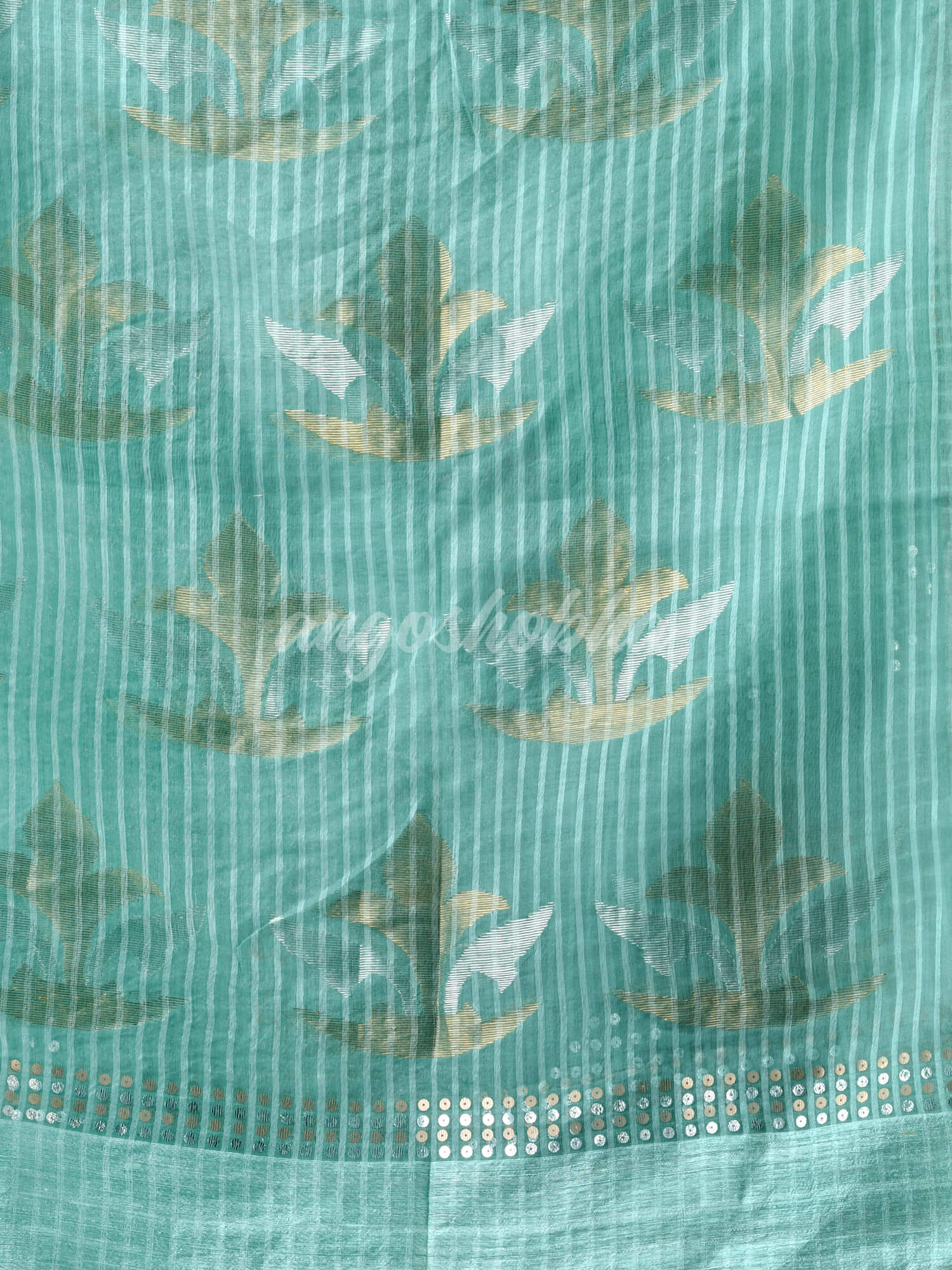 Traditional Alice Blue Matka Silk Sequin Soft Jamdani Saree