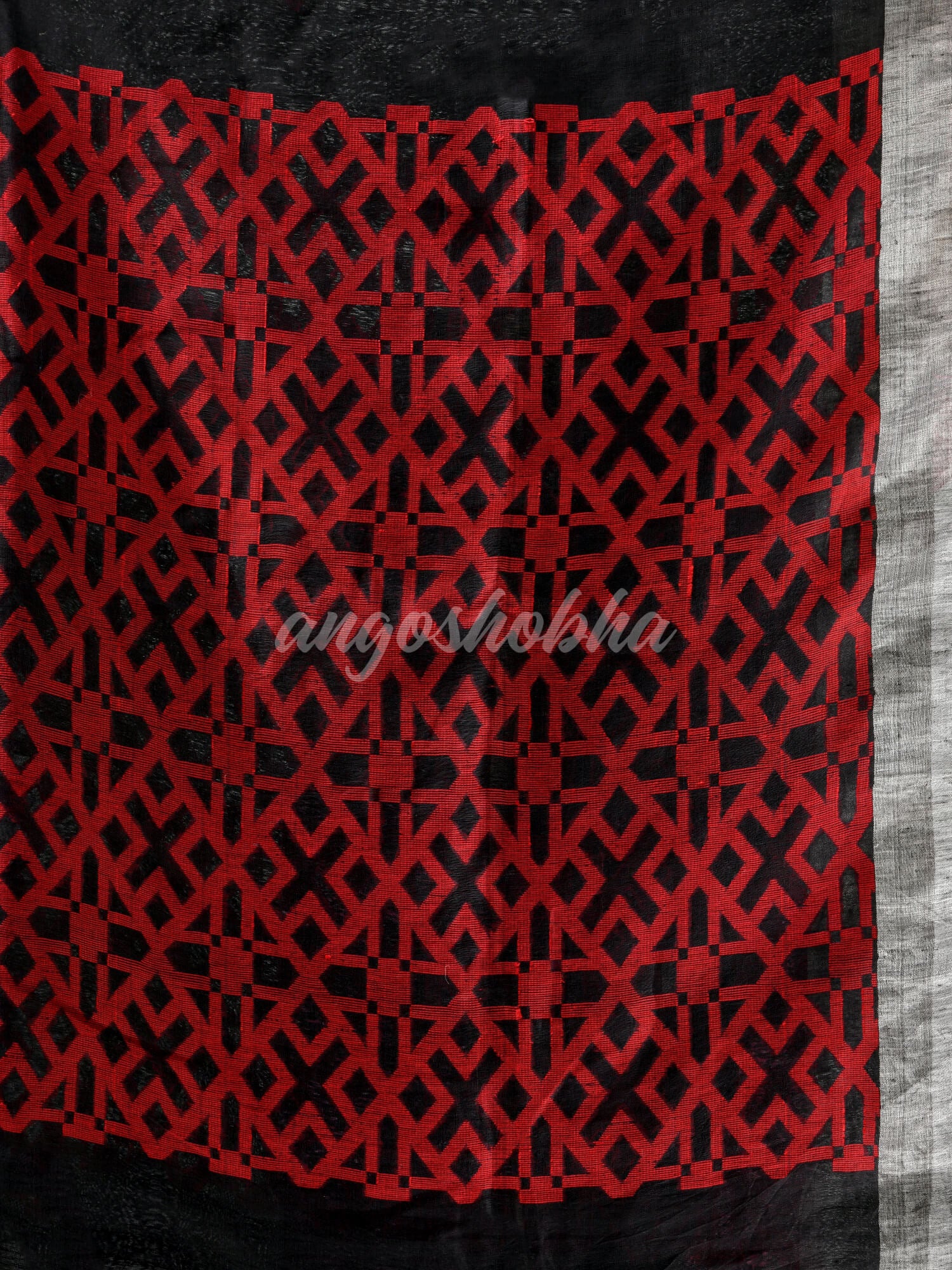 Black Silk Linen All Body Buti With Pallu Jacquard Saree