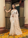 Muga Silk Muslin Jacquard Jamdani Saree