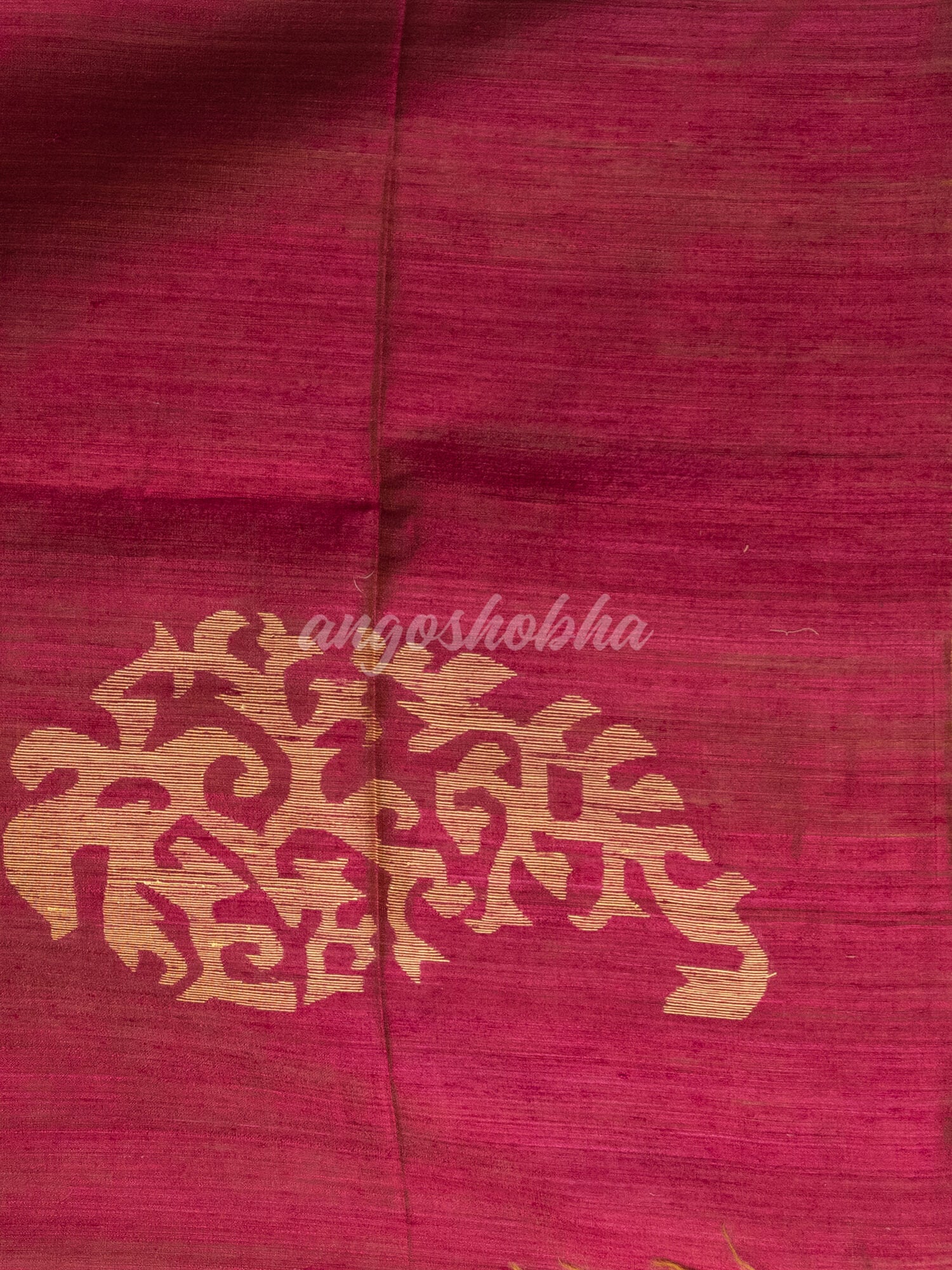 Yellow & Magenta Silk Matka Solid Body Handwoven Jamdani Saree