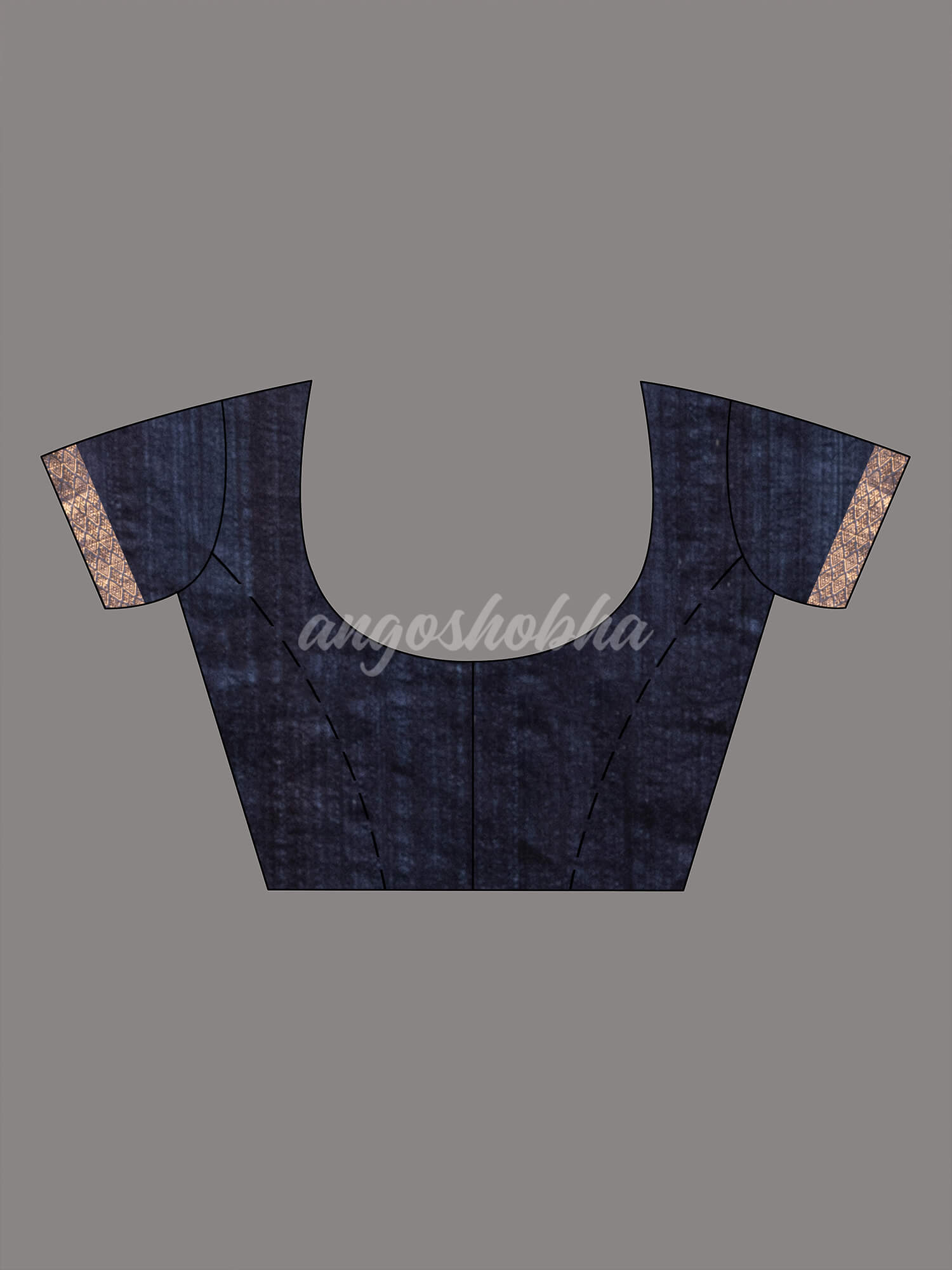 Navy Blue Silk Matka Handwoven Jamdani Saree