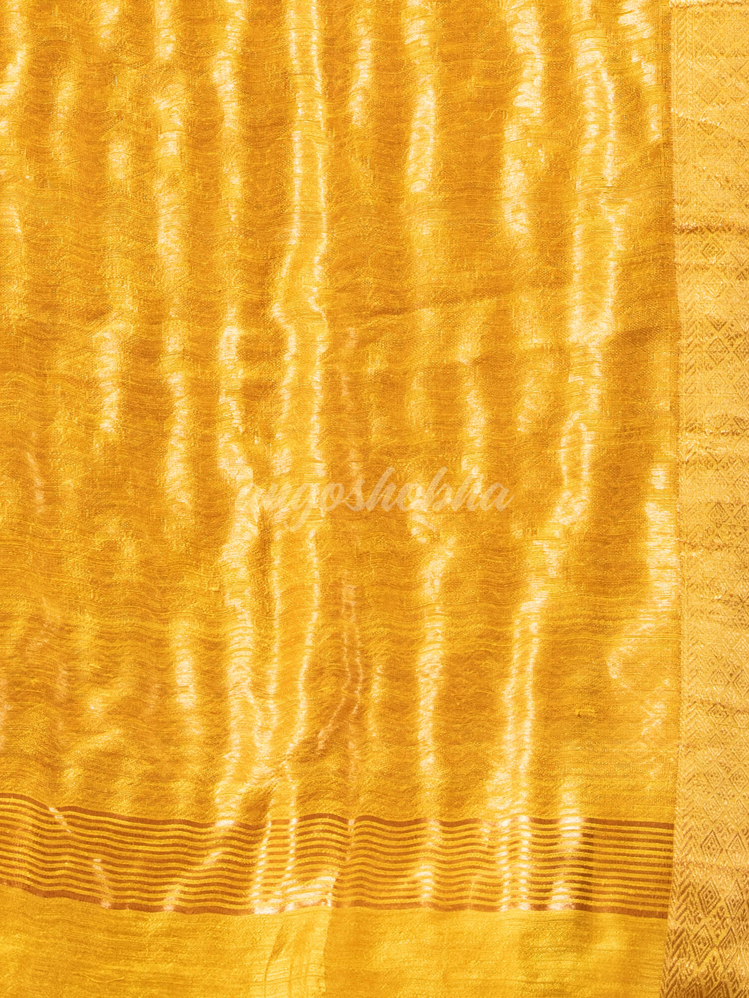 Yellow Silk Matka Handwoven Jamdani Saree