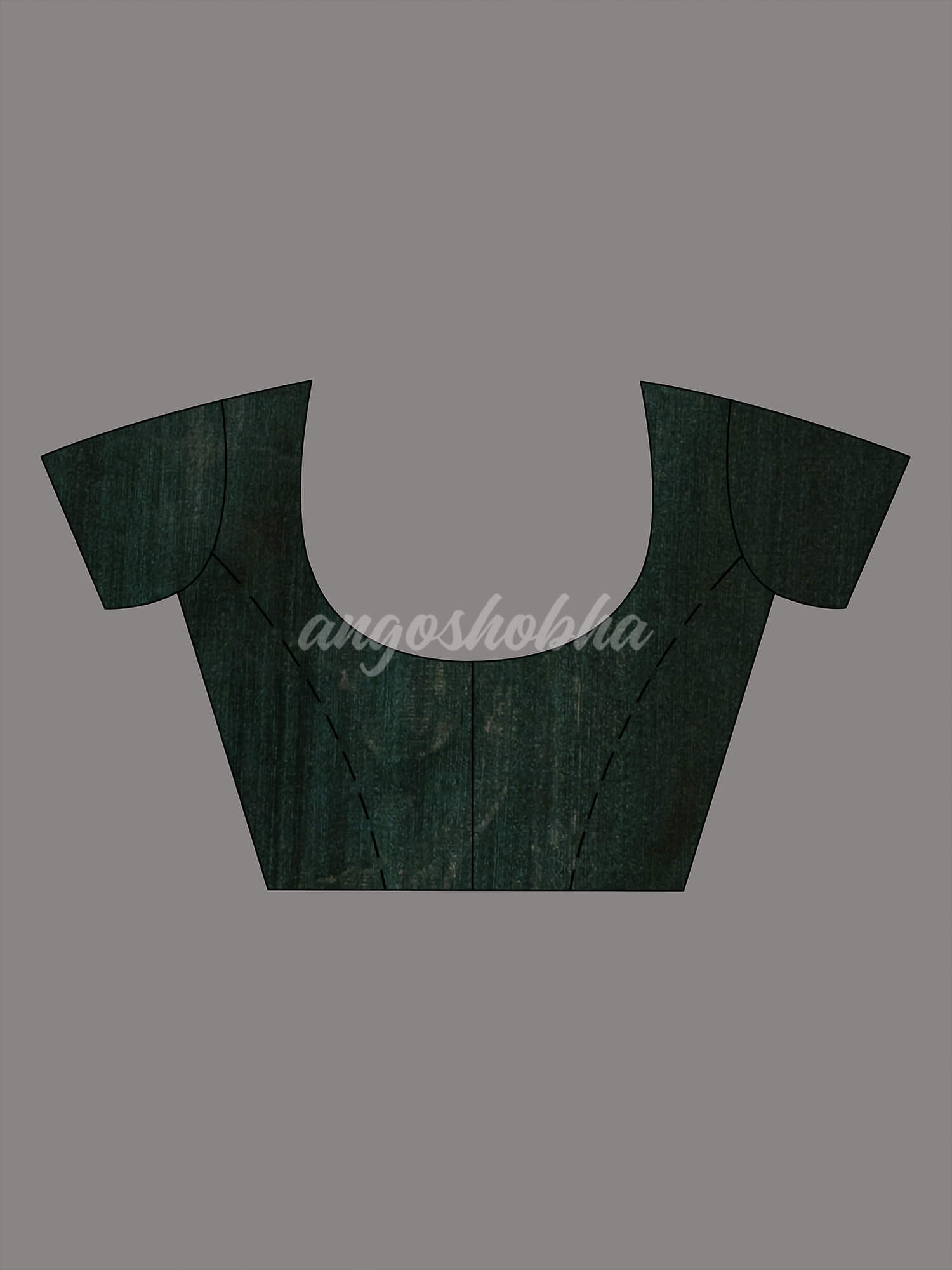 Bottle Green Silk Matka Muga Mahapar Border With Pallu Jacquard Saree