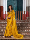 Traditional Mustard Silk Sequin Soft Jamdani Saree
