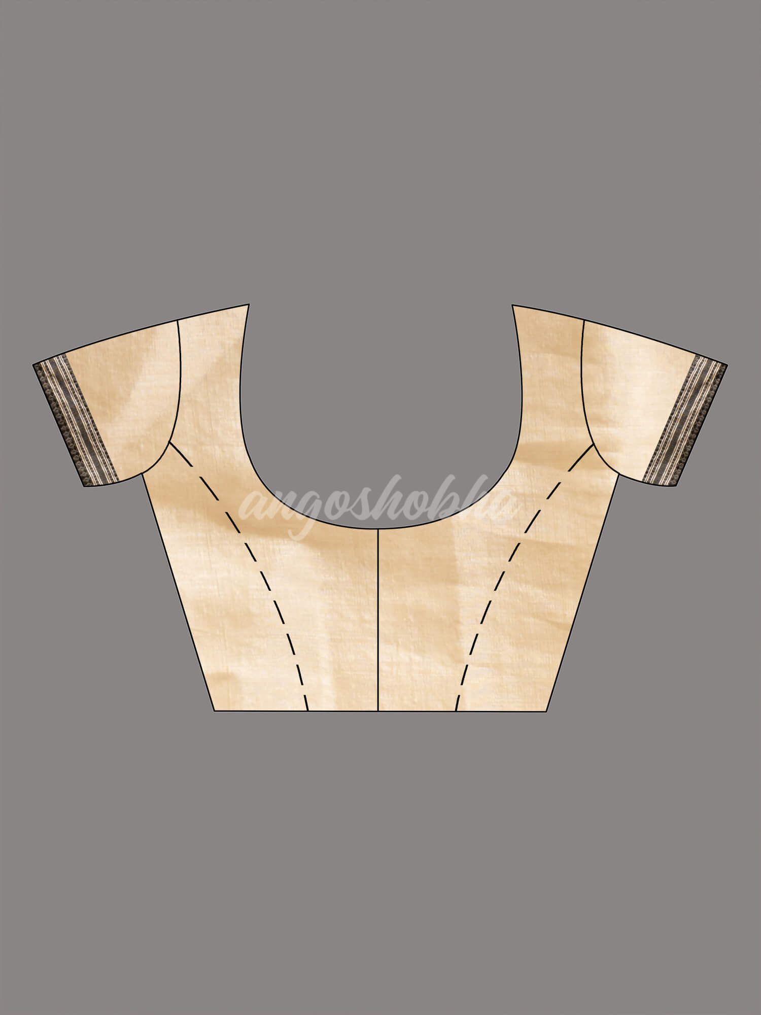 White Tussar Silk Black Mahapar Jacquard Saree