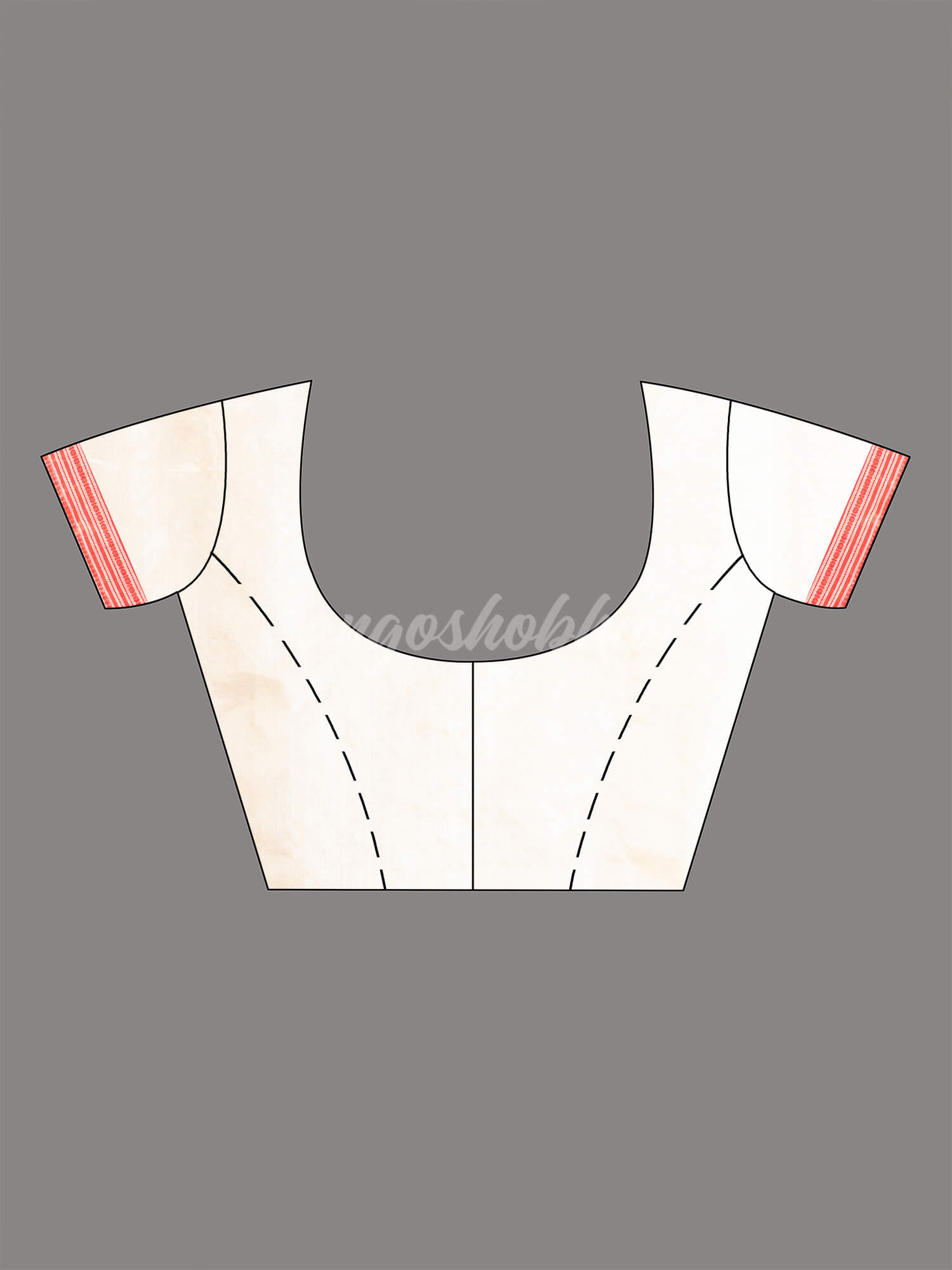 White Tussar Silk Red Mahapar Jacquard Saree