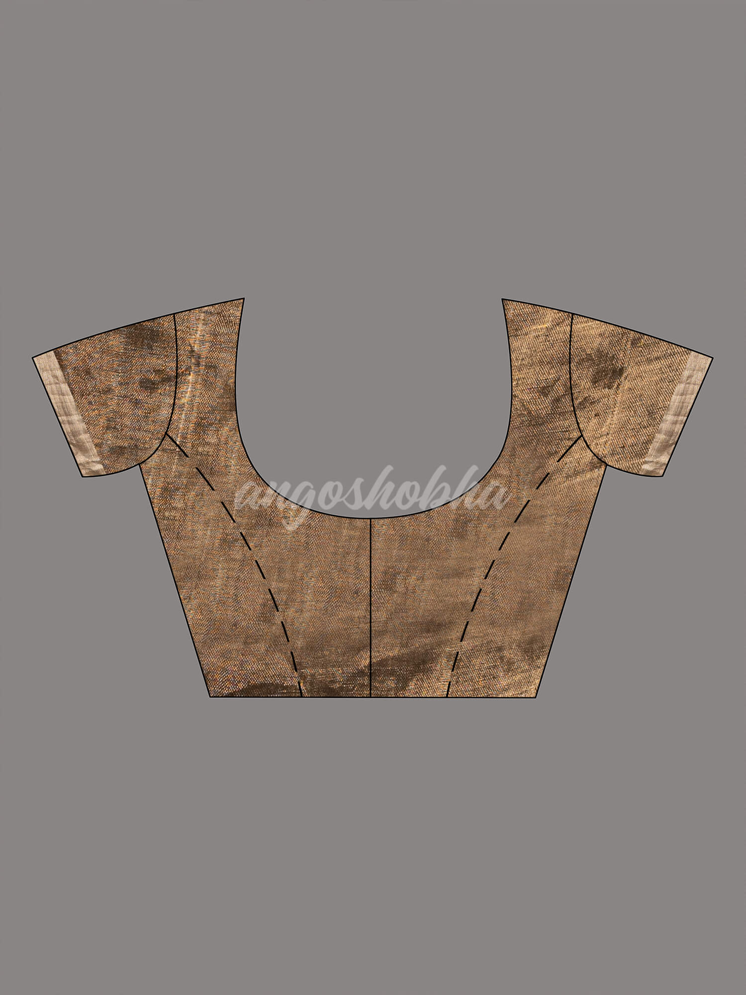 Gold & Silver All Body Check Tissue Linen Handloom Saree