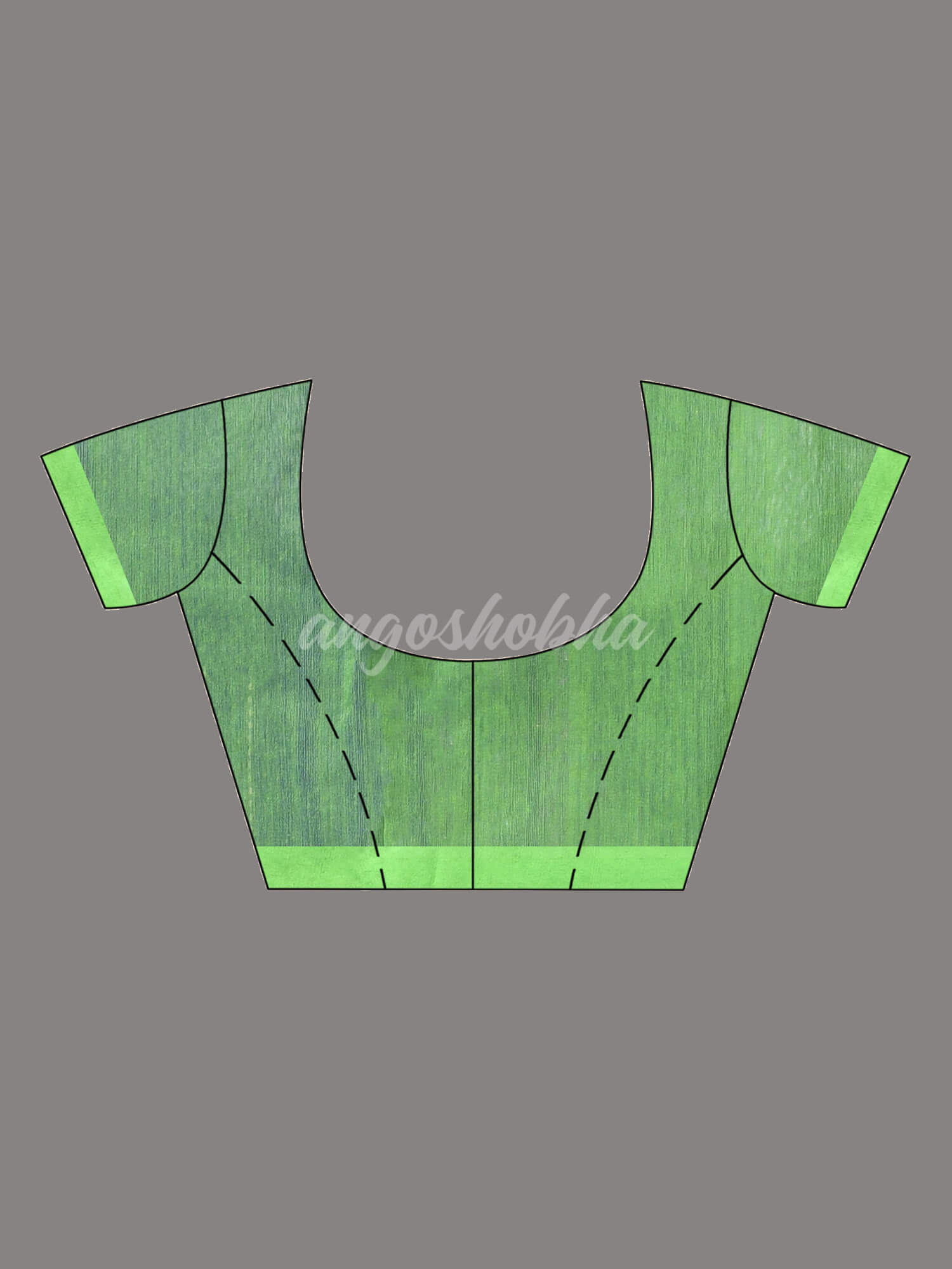 Blue Cotton Blend All Body Motive With Green Pallu Handloom Saree