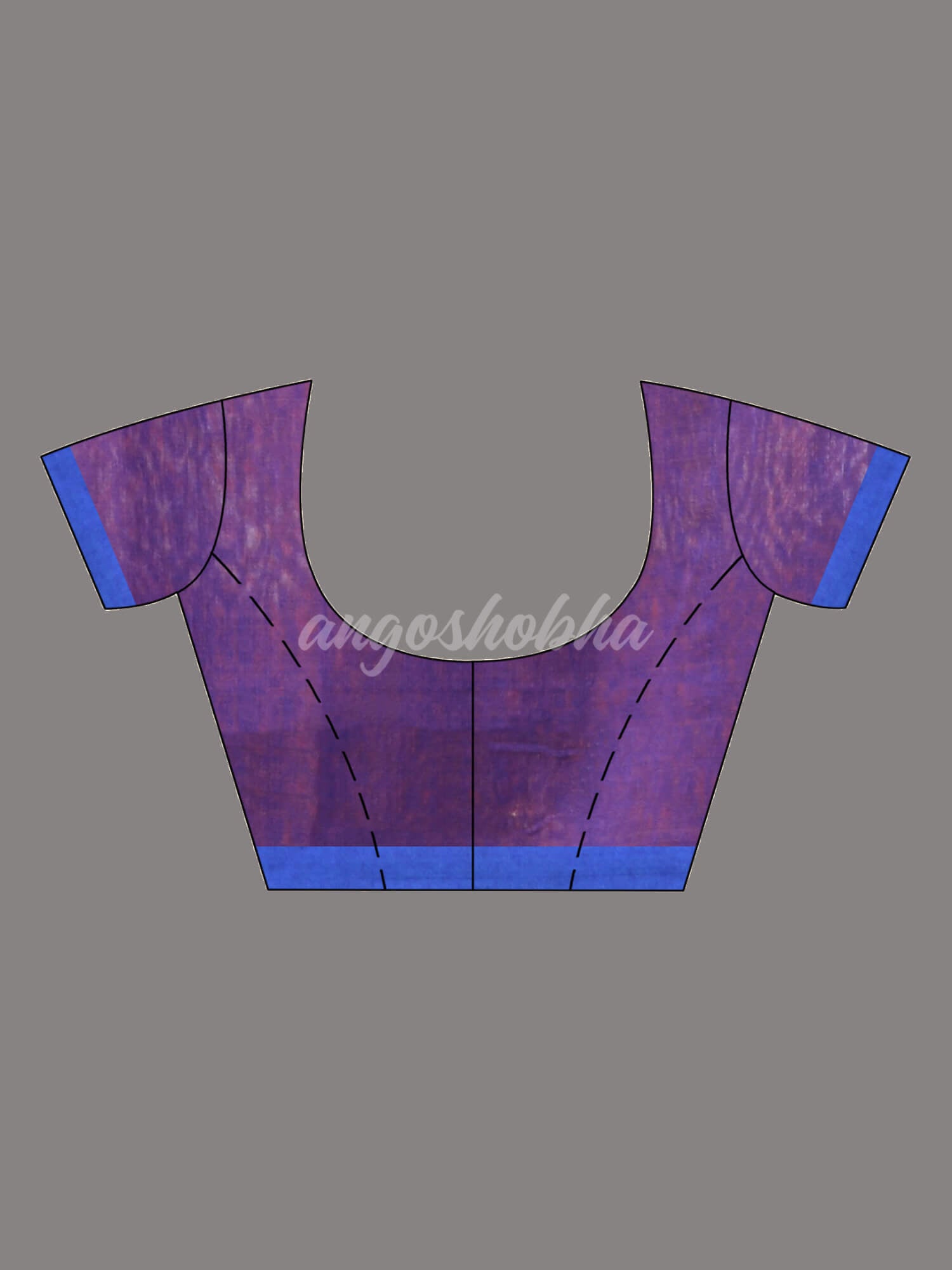 Orange Cotton Blend All Body Motive With Blue Pallu Handloom Saree