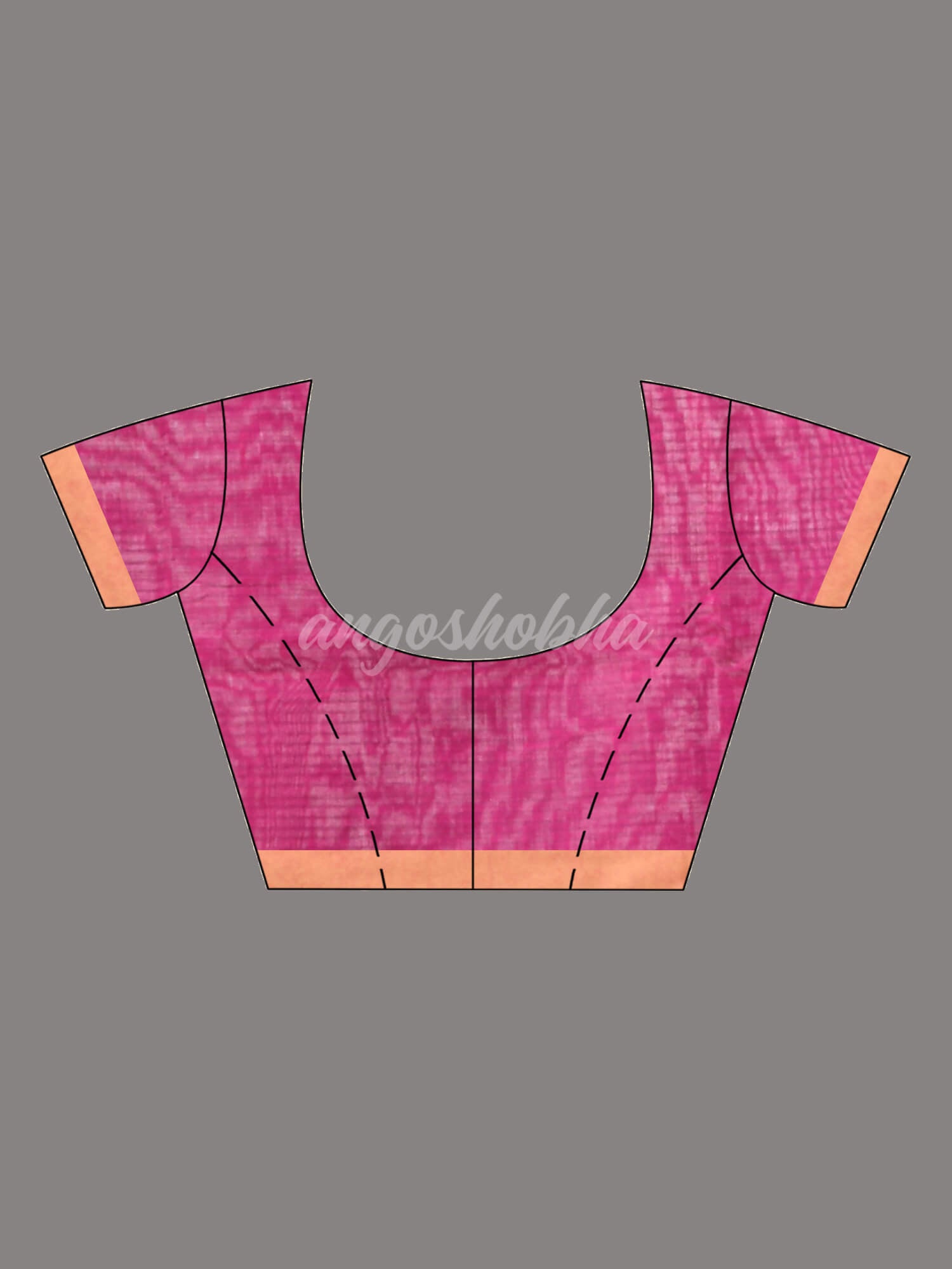 Blue Cotton Blend All Body Motive With Rani Pallu Handloom Saree