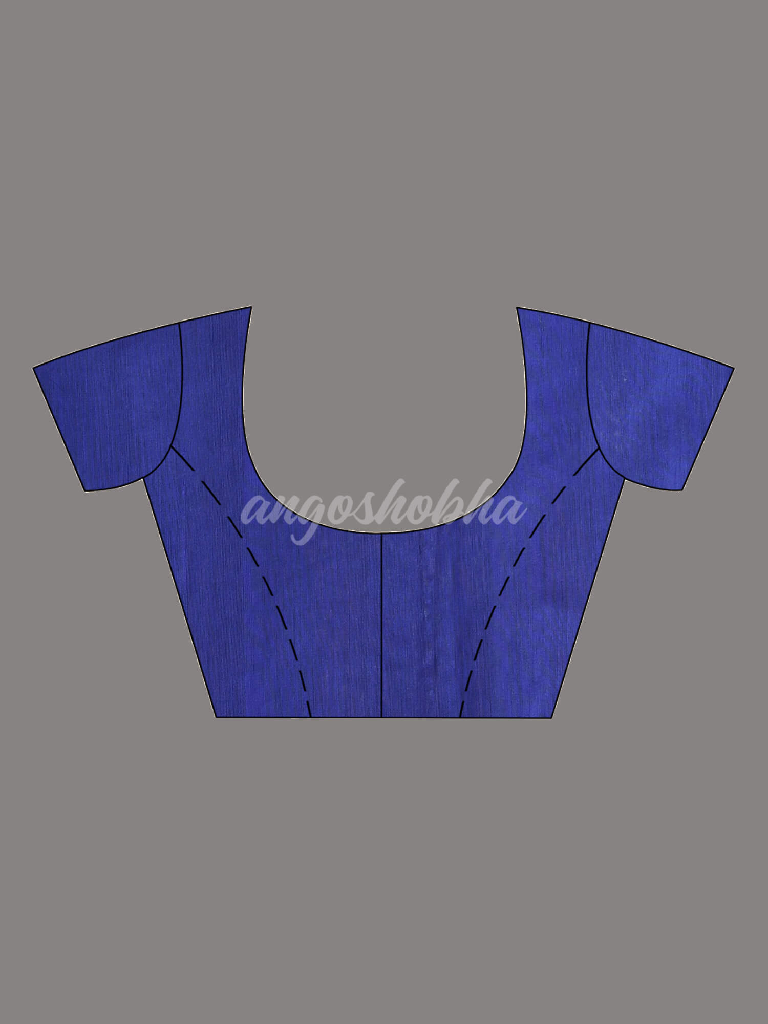 Blue Cotton Blend All Body Motive Design Pallu Handloom Saree