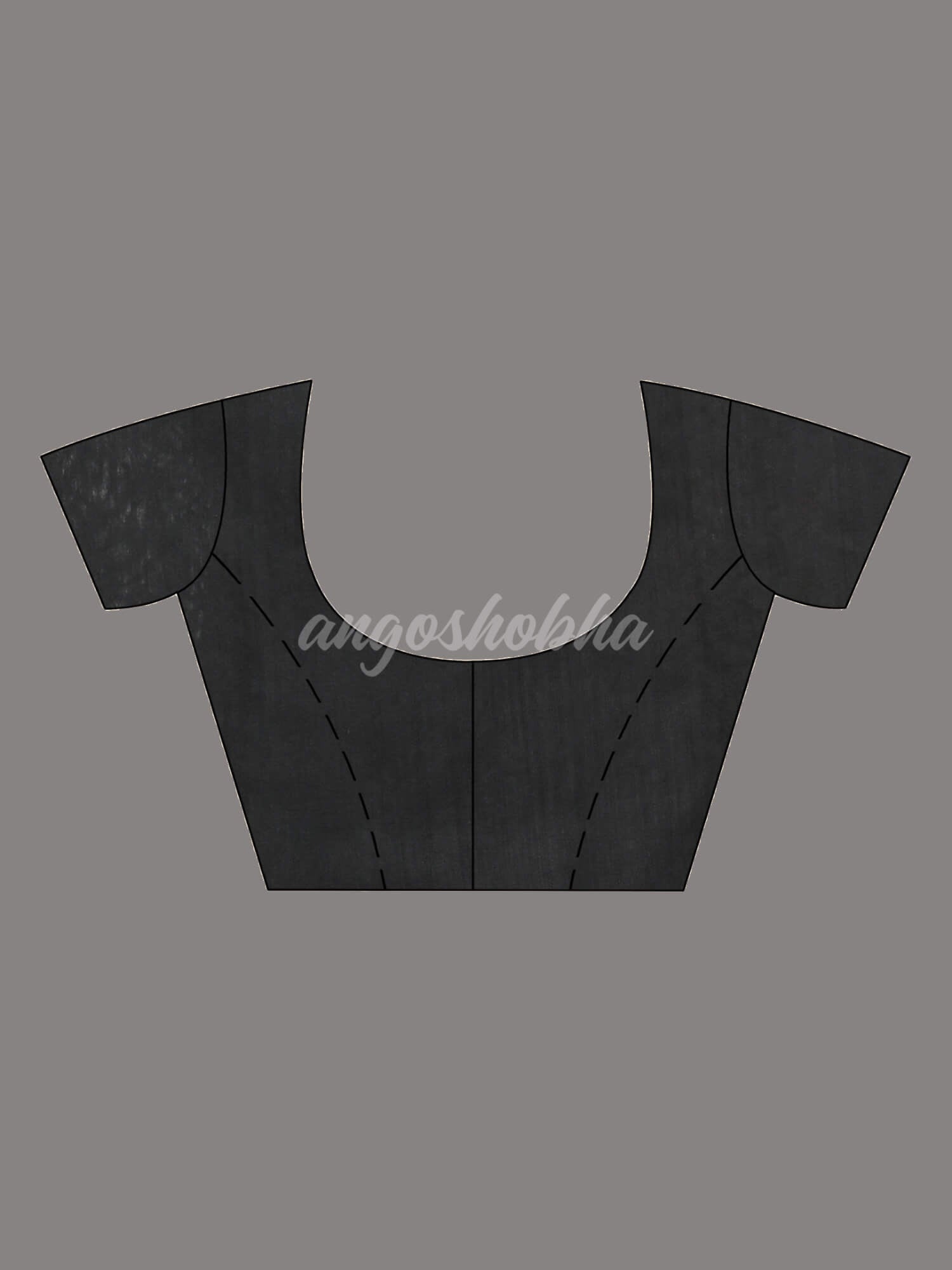 Black Cotton Blend All Body Motive Design Pallu Handloom Saree