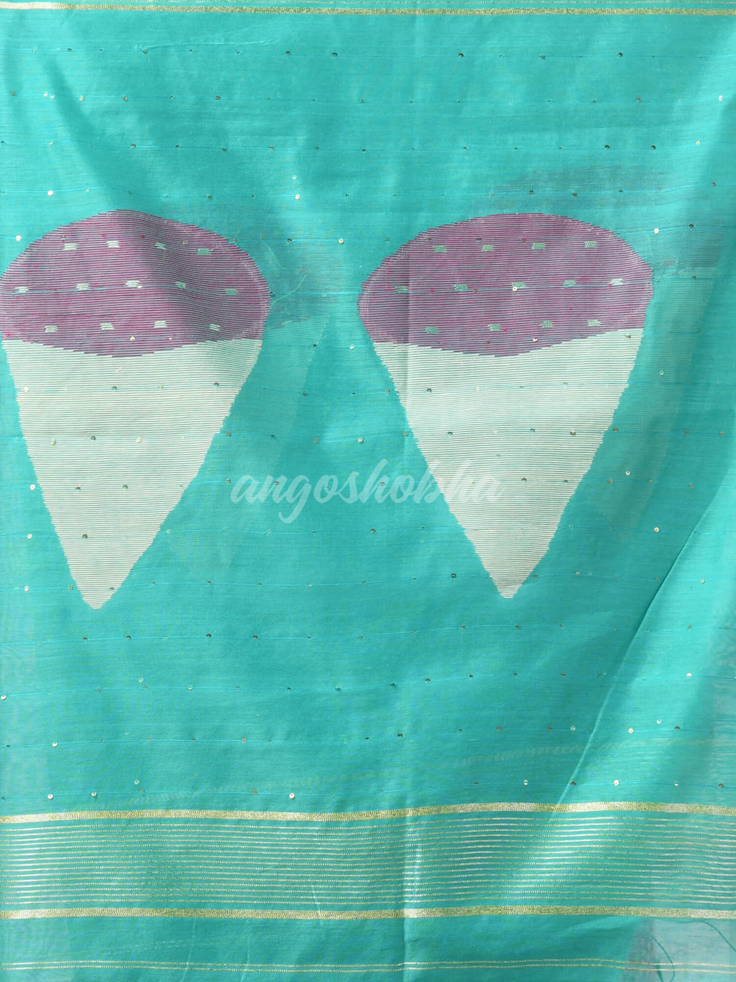 Firoza Cotton Blend All Body Motive Design Pallu Handloom Saree