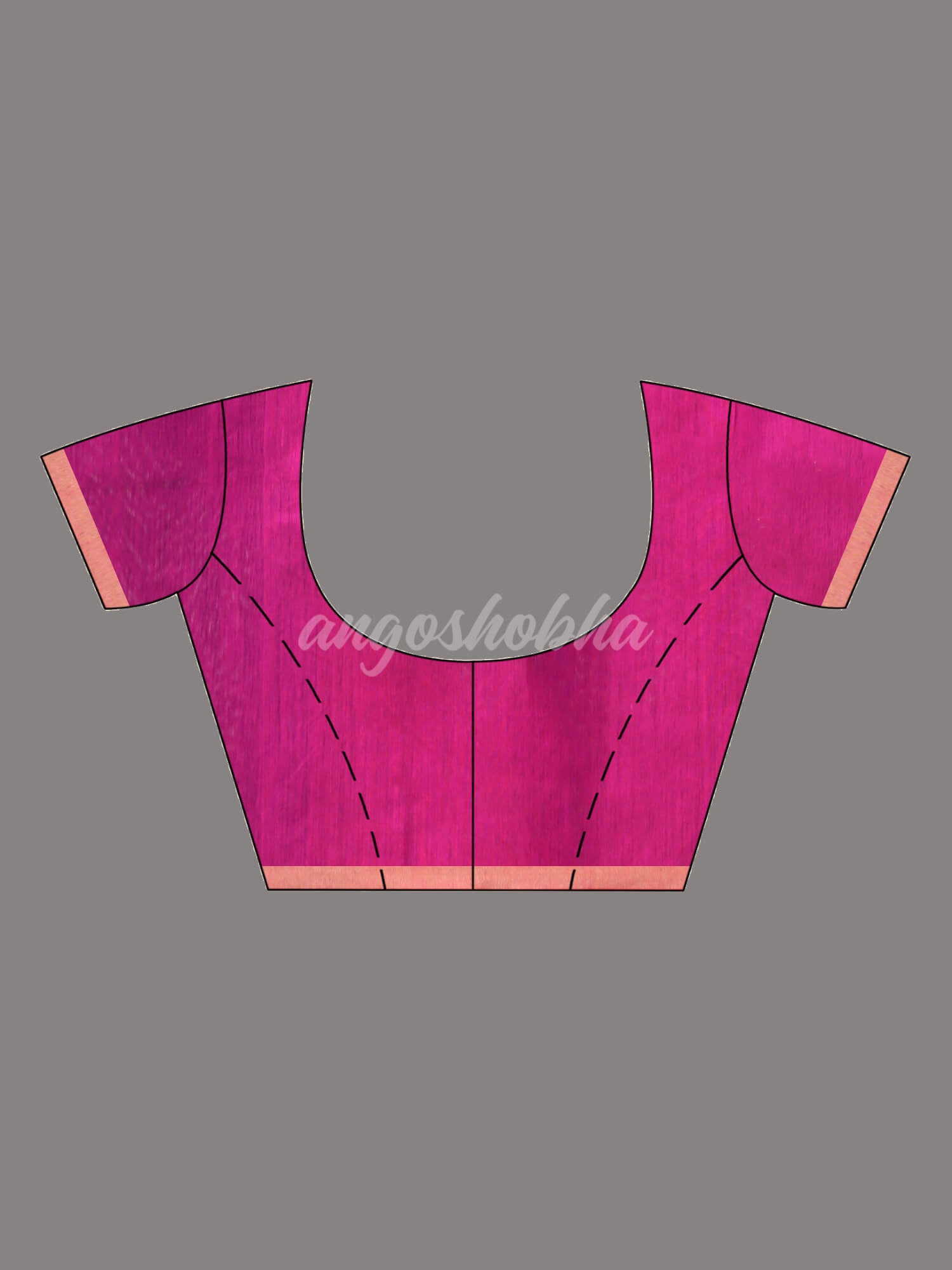 Blue Cotton Blend All Body Motive With Rani Pallu Handloom Saree