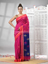 Rani Cotton Blend All Body Motive With Blue Pallu Handloom Saree