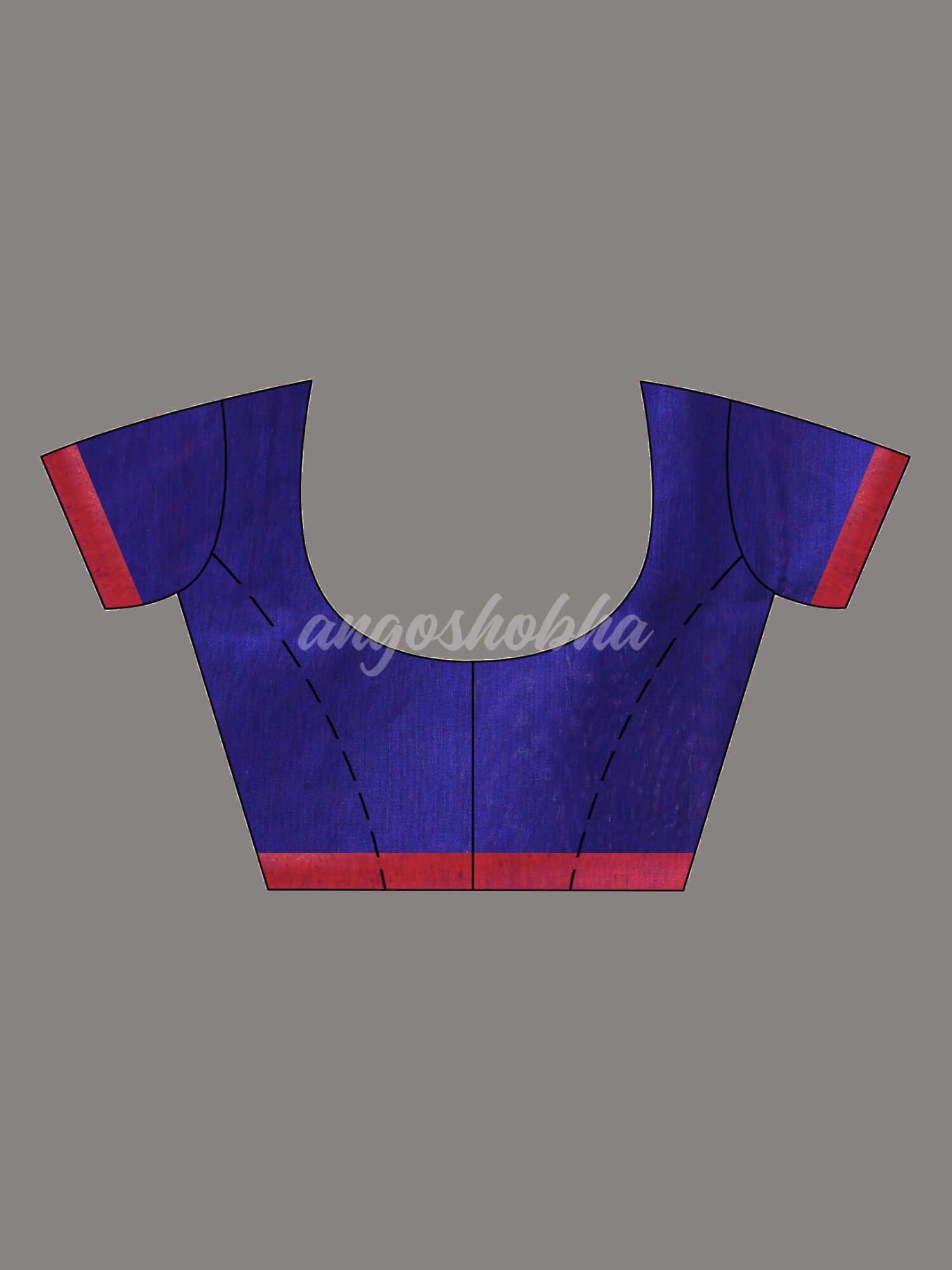 Rani Cotton Blend All Body Motive With Blue Pallu Handloom Saree