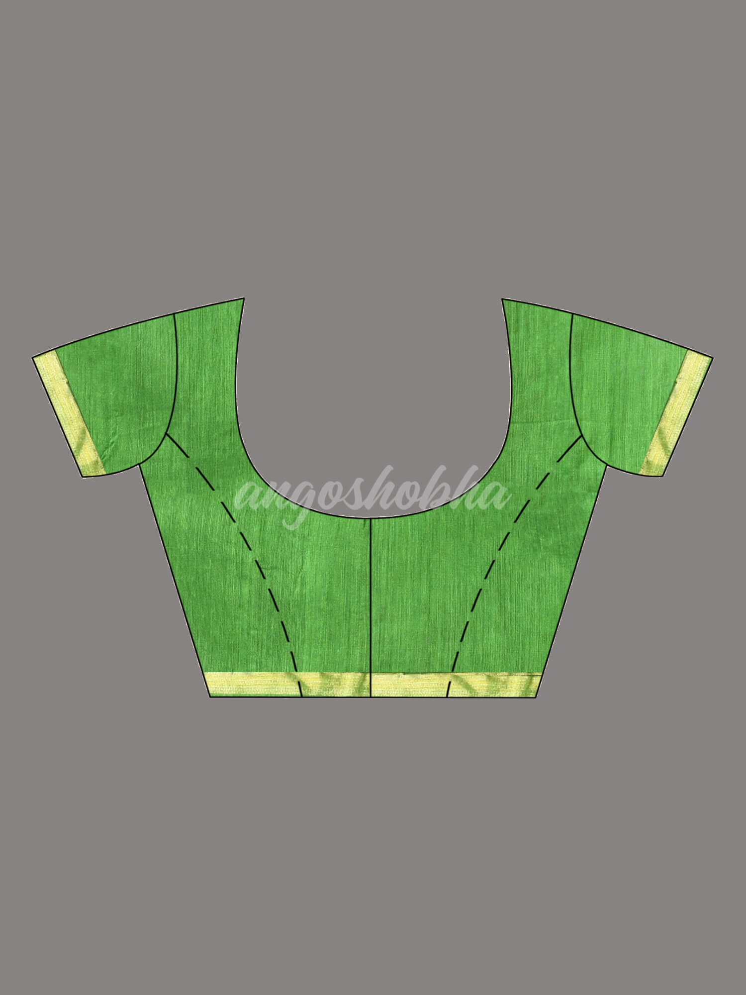 Green Cotton Blend Solid Body Design Pallu Handloom Saree