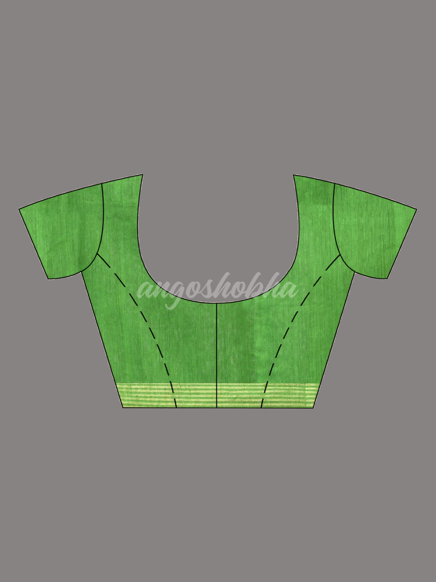 Green Cotton Blend Solid Body Design Pallu Handloom Saree