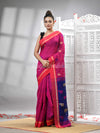 Rani Cotton Blend All Body Motive With Blue Pallu Handloom Saree