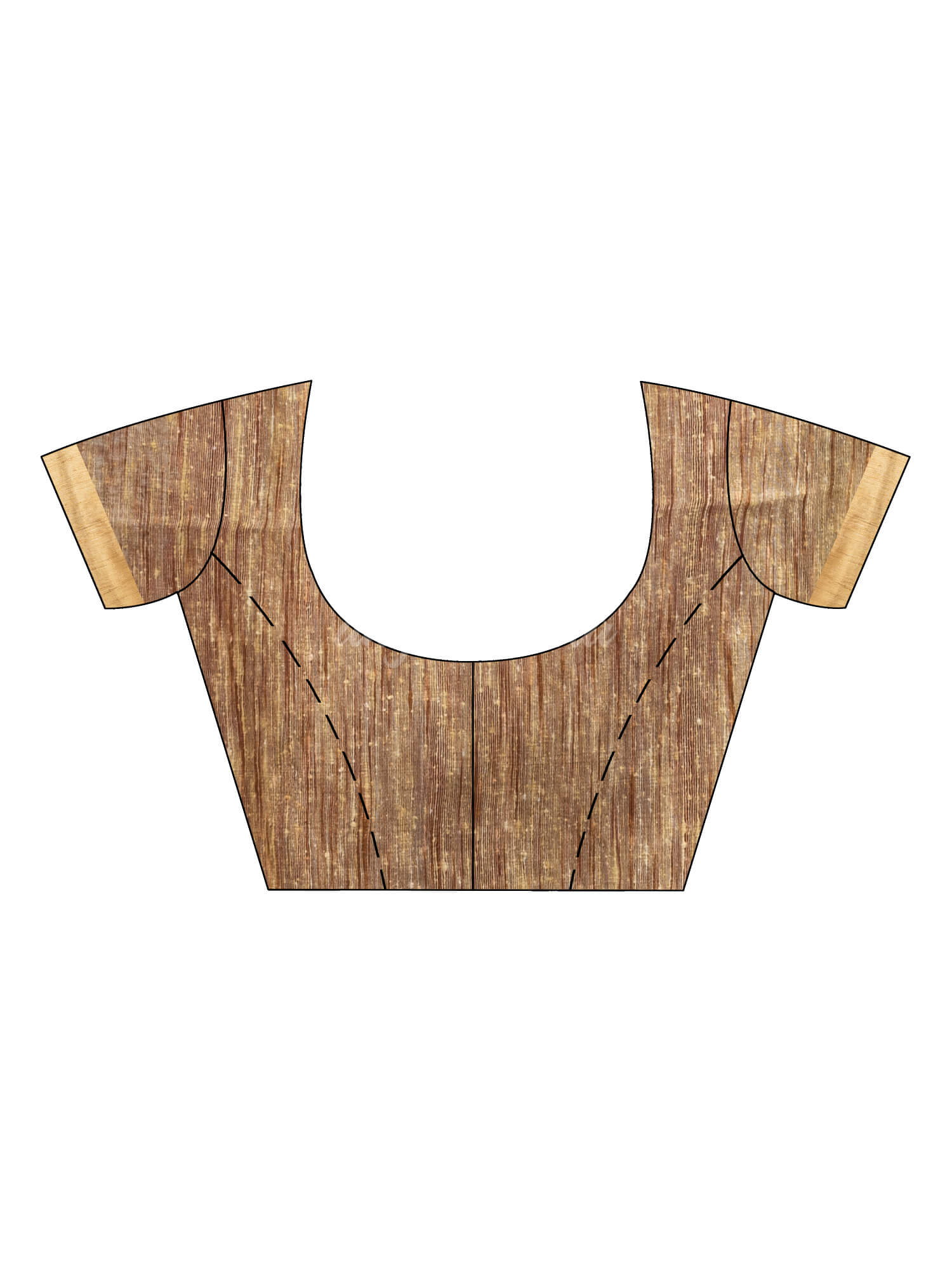 Umber brown silk blend linen with  solid border jamdani saree