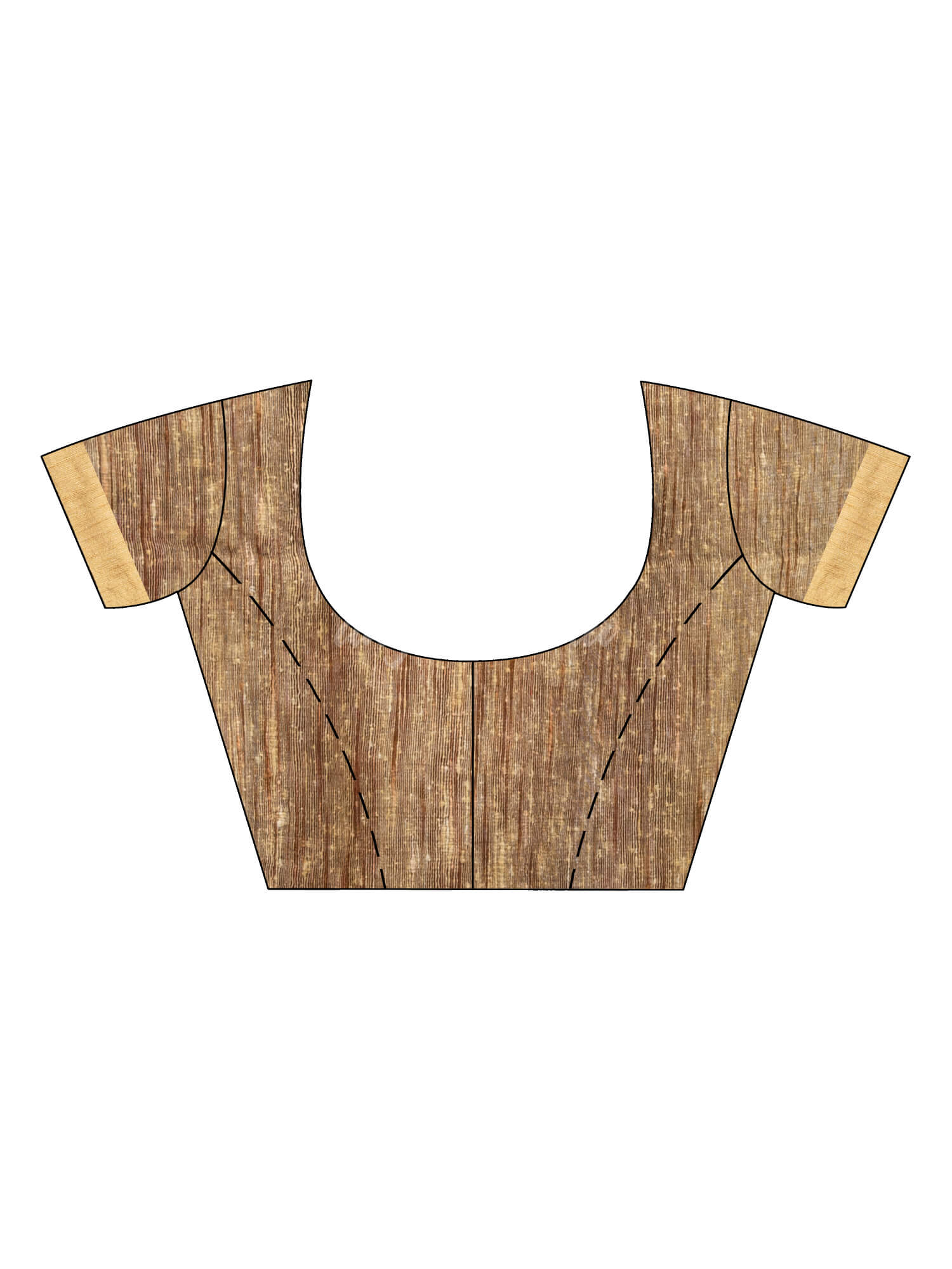 Dark coffee silk blend linen with  solid border jamdani saree