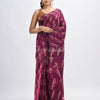 Maroon cotton birds Printed Handloom Saree- angoshobha 