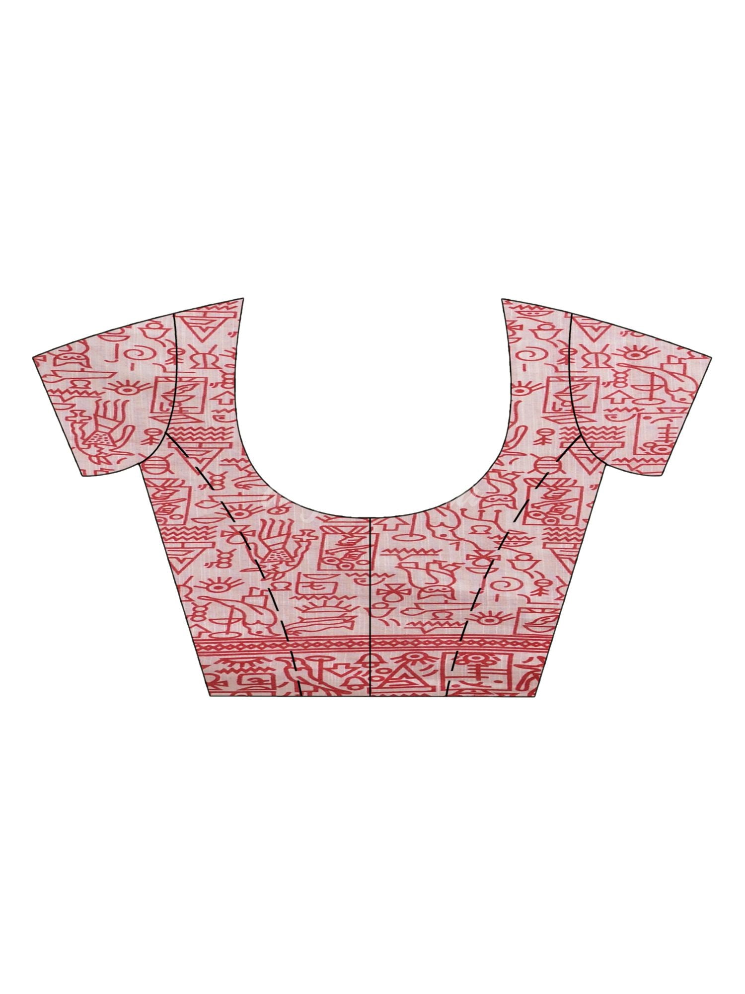 cotton printed saree blouse