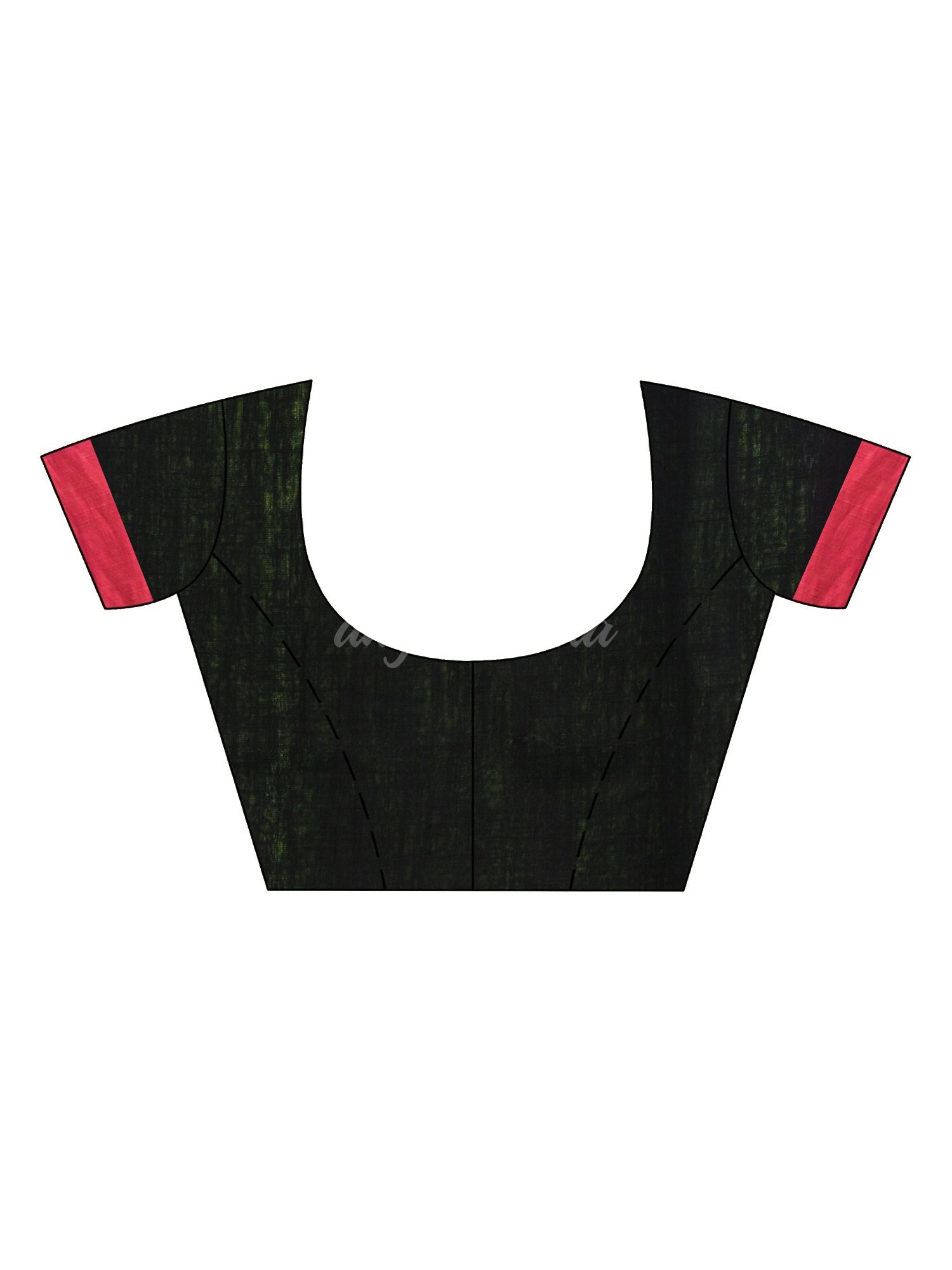 Black cotton tai dai with solid broder in multi colour pallu hondwaven saree