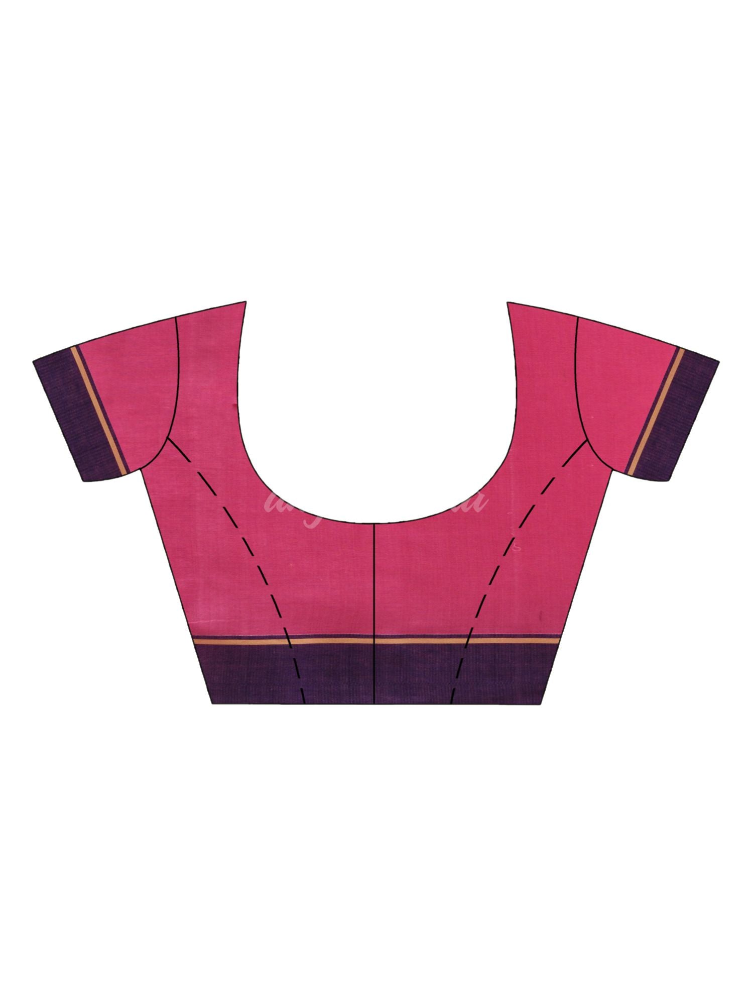 Hot pink cotton handwoven jamdani saree