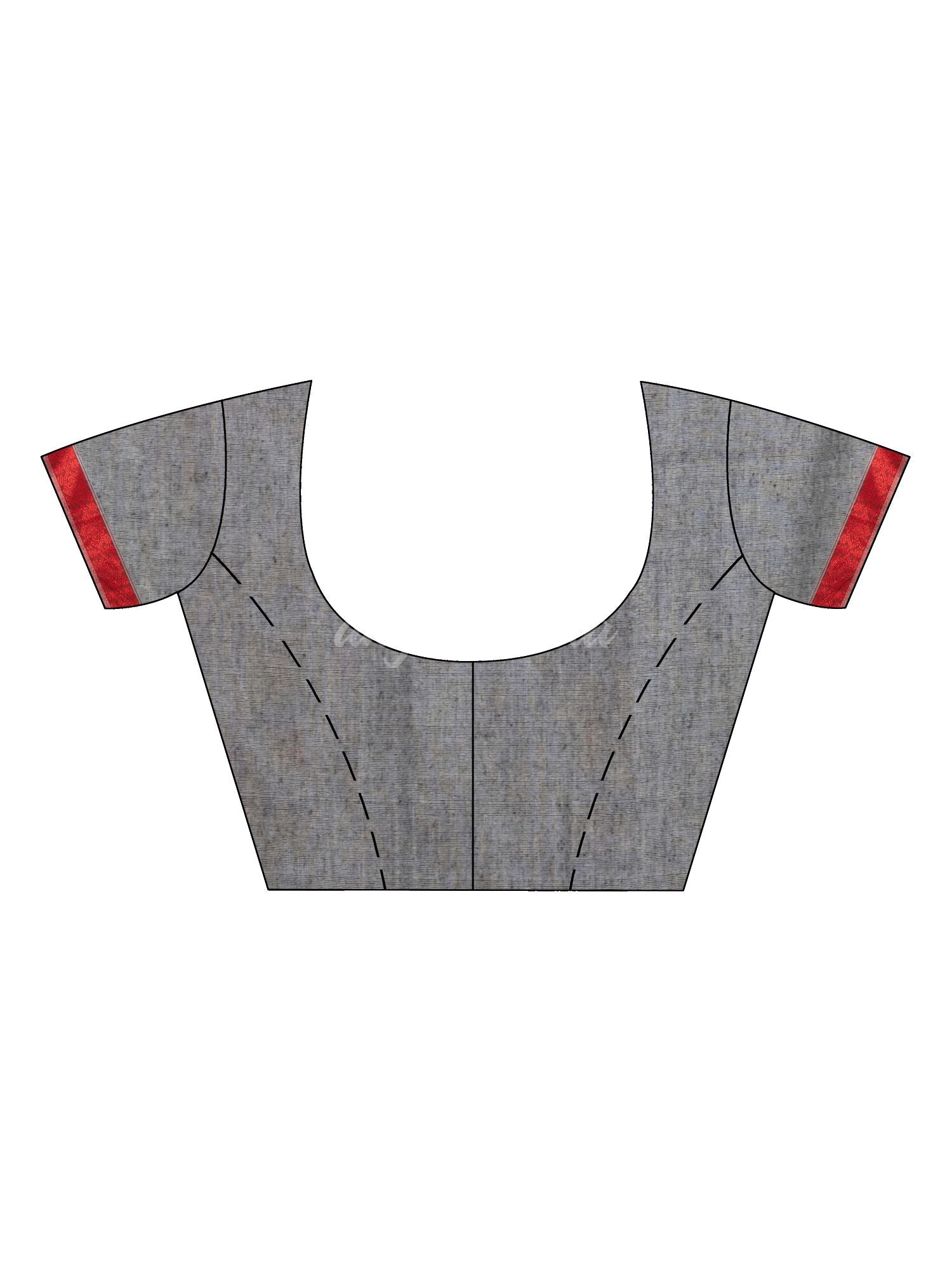 Grey begampuri organic cotton saree