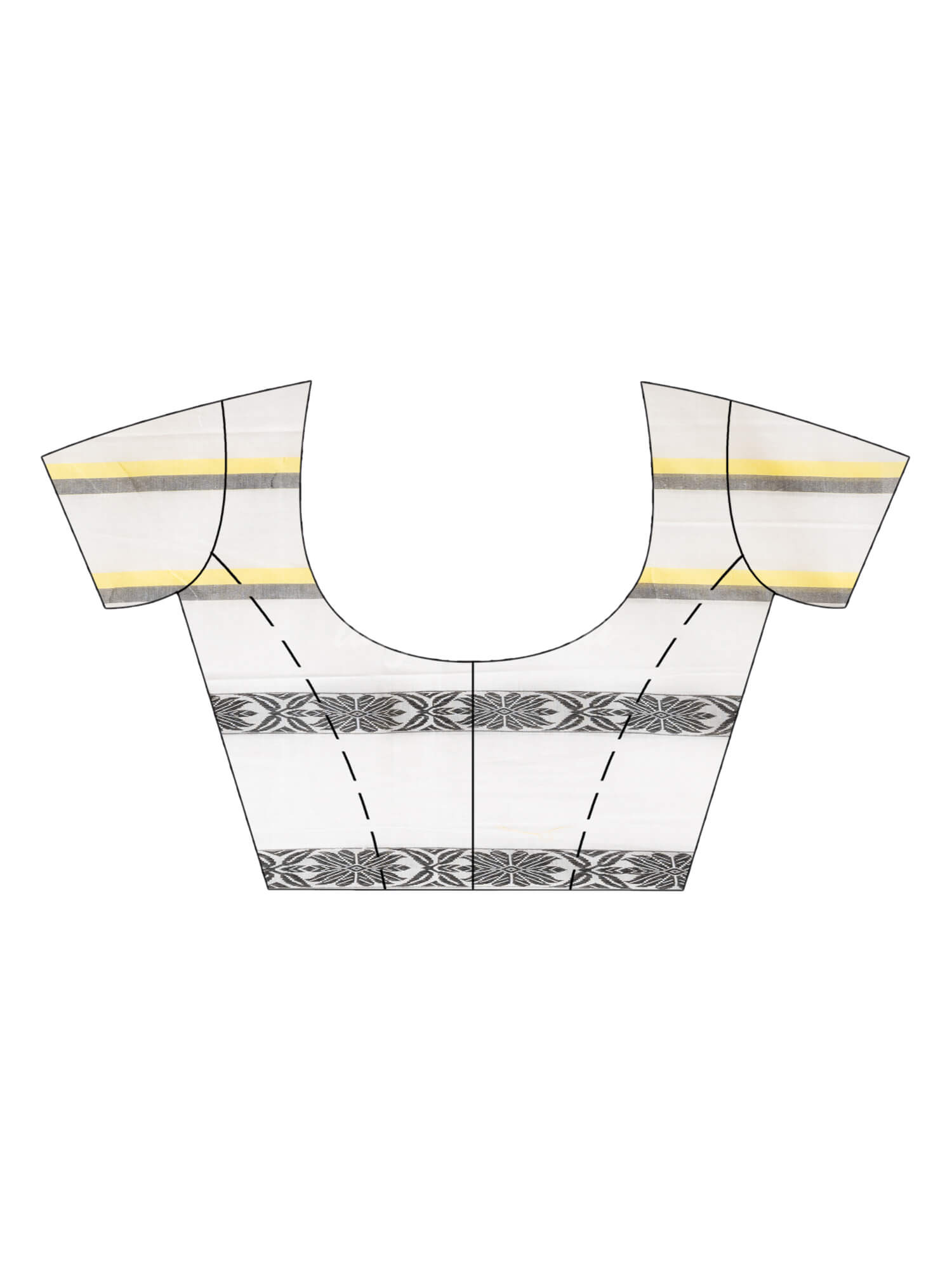 White cotton all body stripe jacquard saree