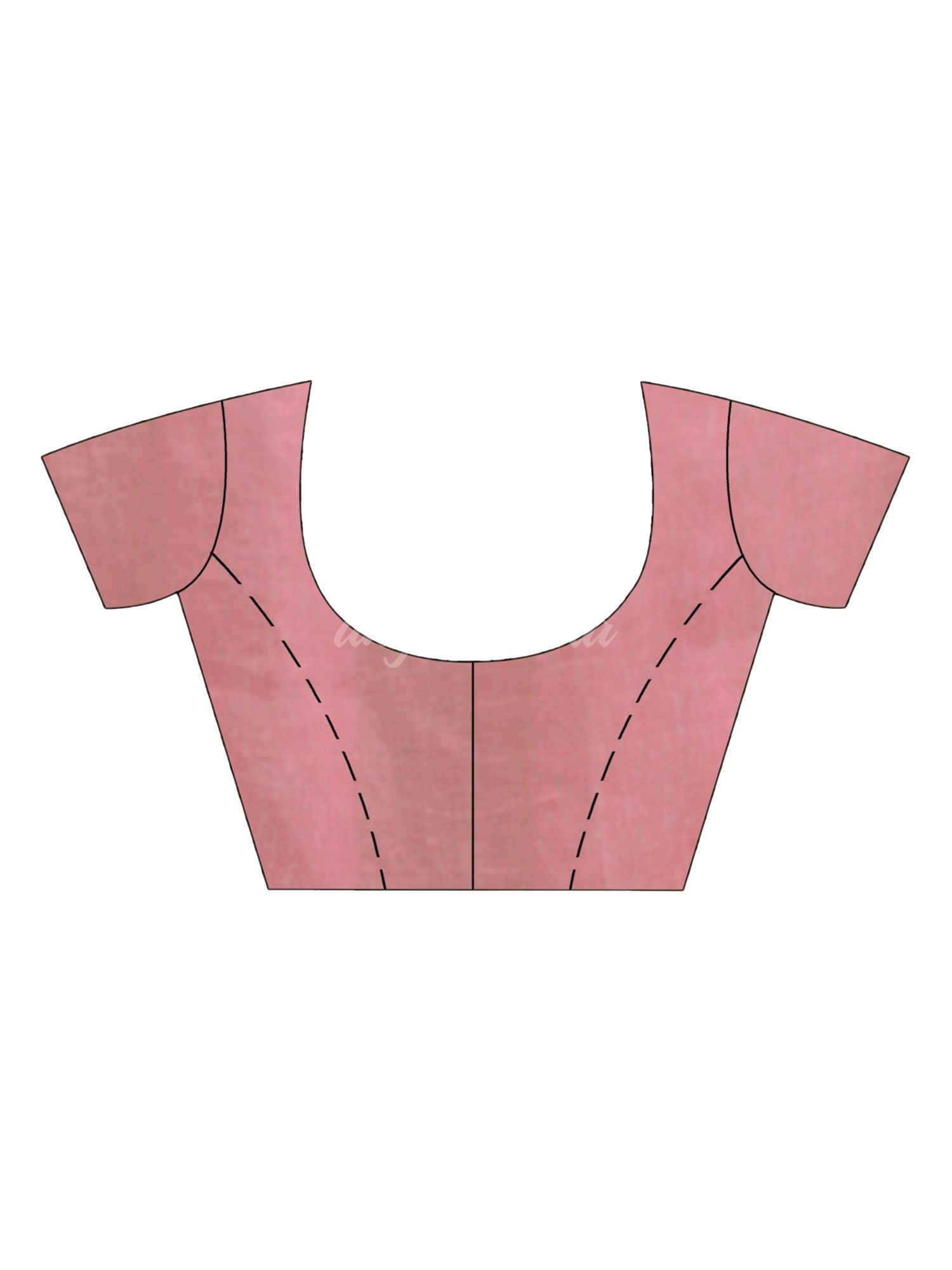 Hillside green And pink Stipe Handwoven linen handloom Saree