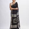 Black Traditional Linen Jamdani Saree
