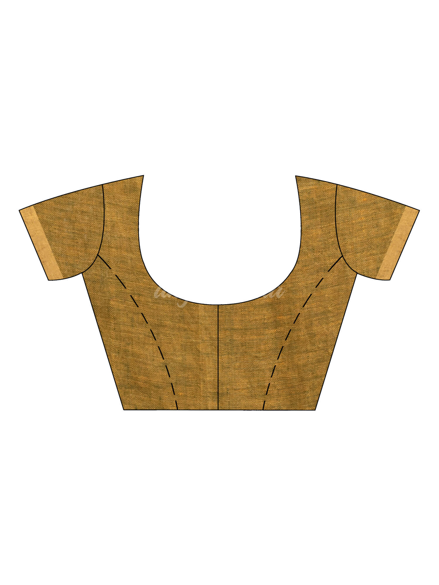 Golden brown malti colour linen handloom saree