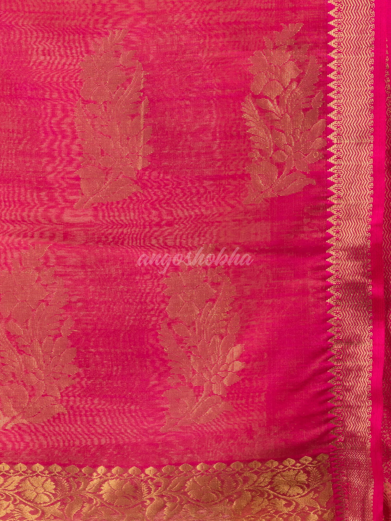 Bright Yellow art silk Muslin Jacquard Jamdani Saree