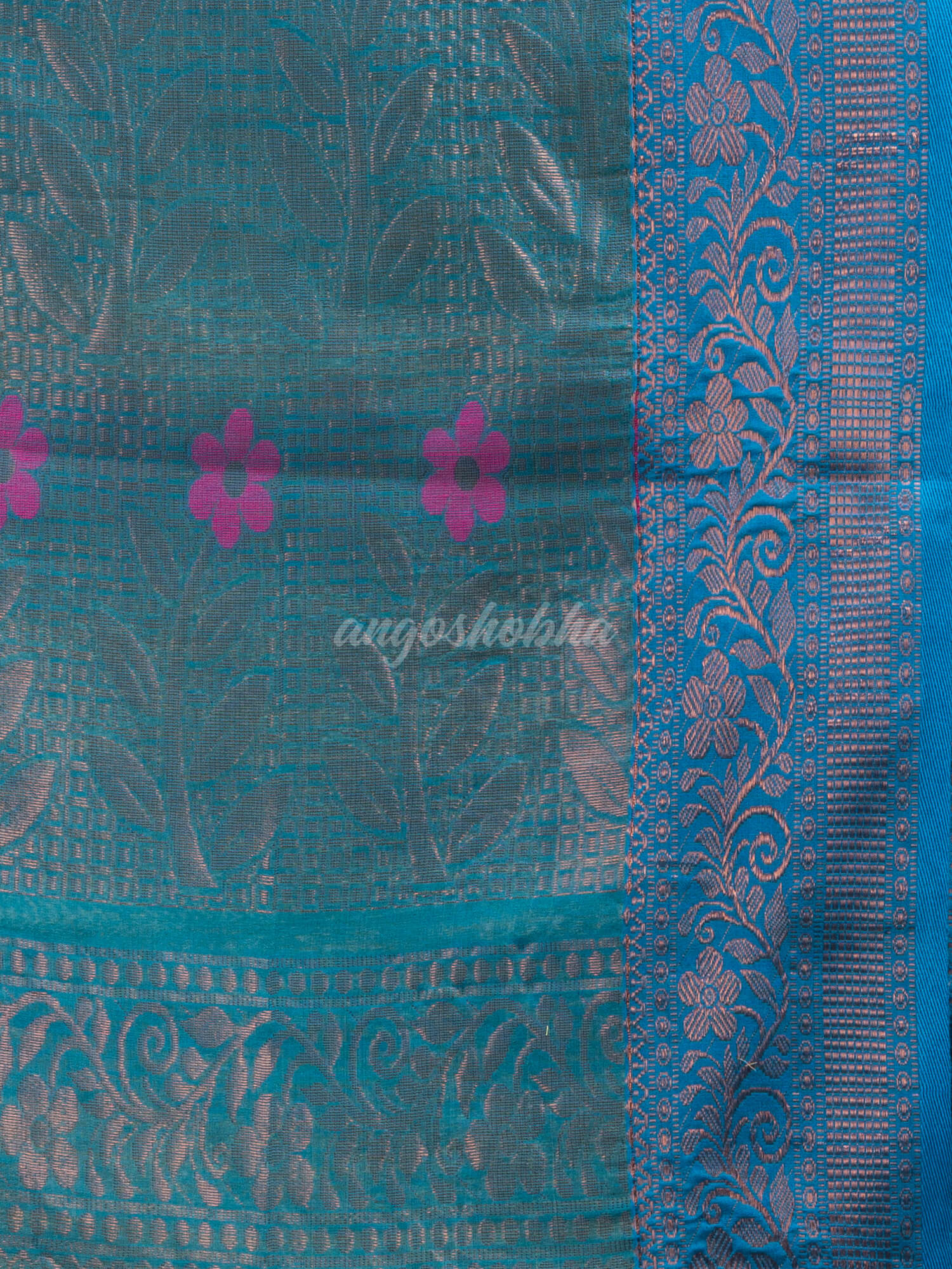 Yellow art silk Muslin Jacquard Jamdani saree