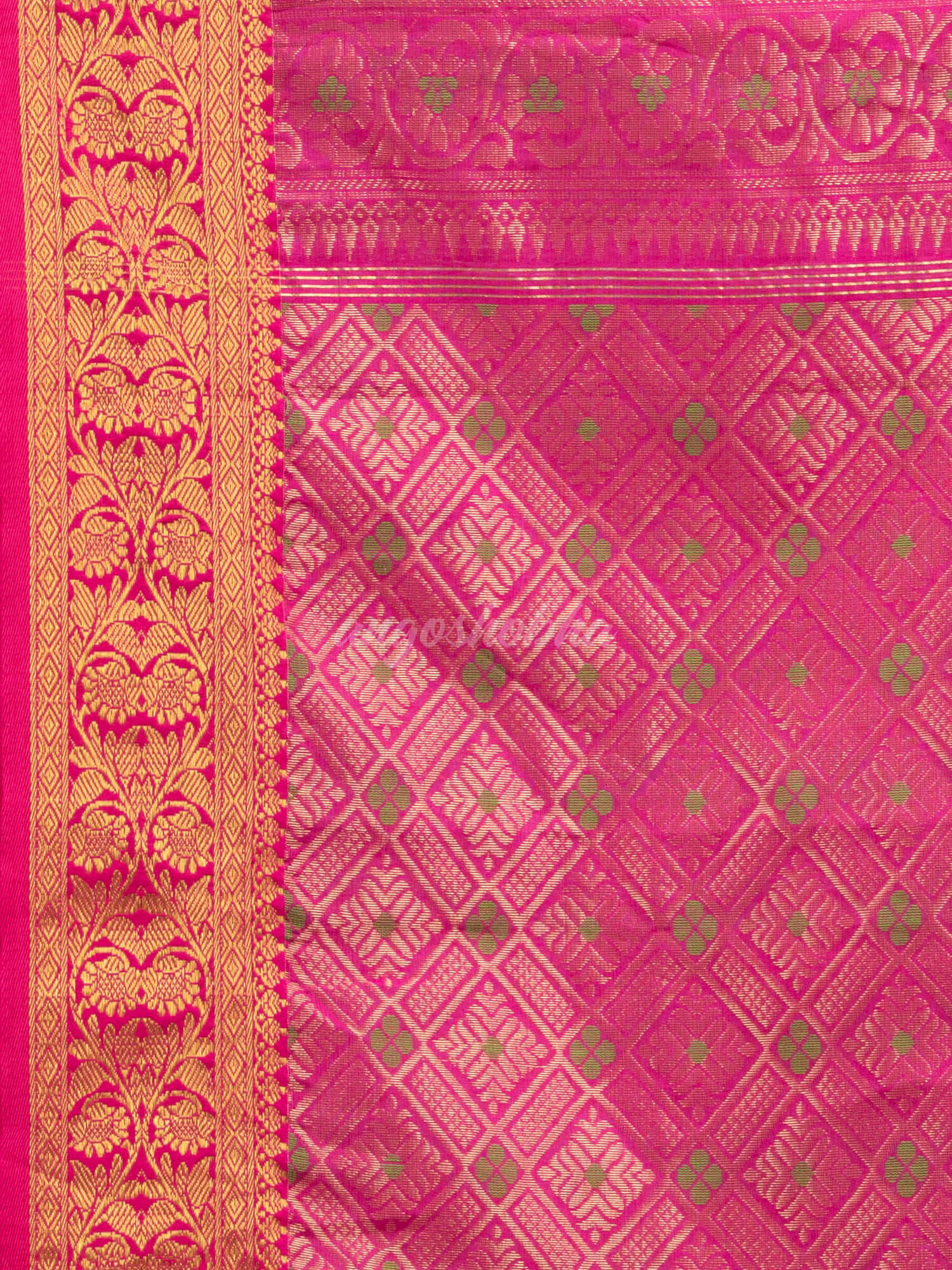 Grey art silk Muslin Jacquard Jamdani saree