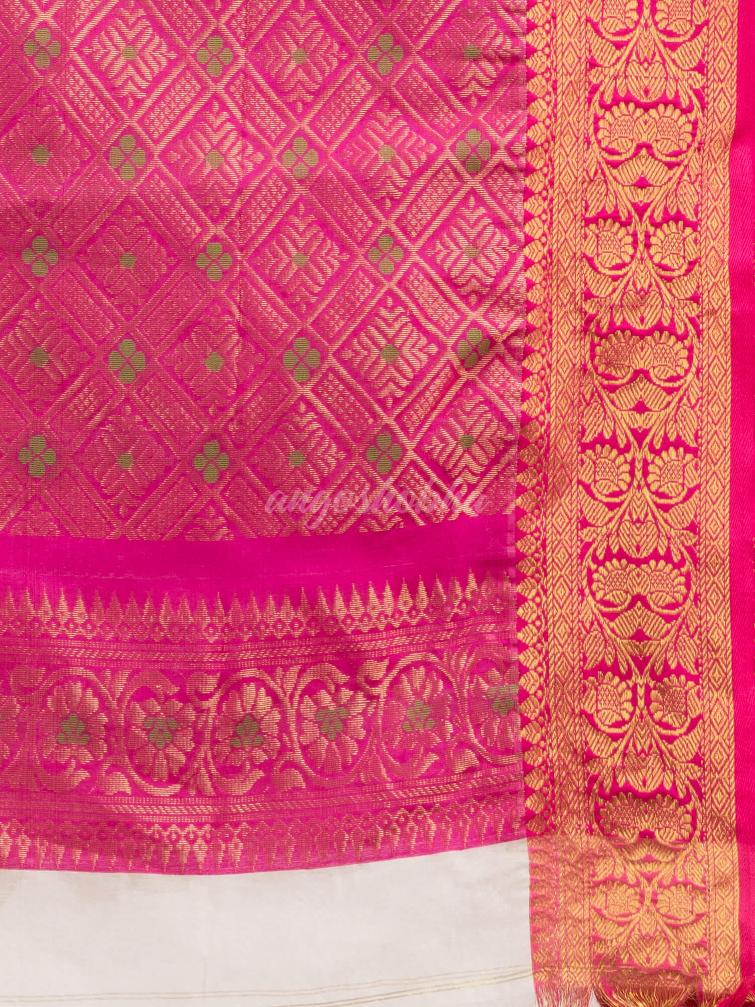 White art silk Muslin Jacquard Jamdani Saree