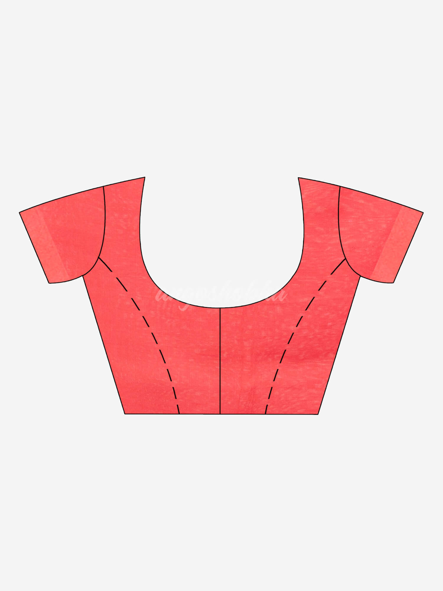 Pastel red cotton blend handloom saree