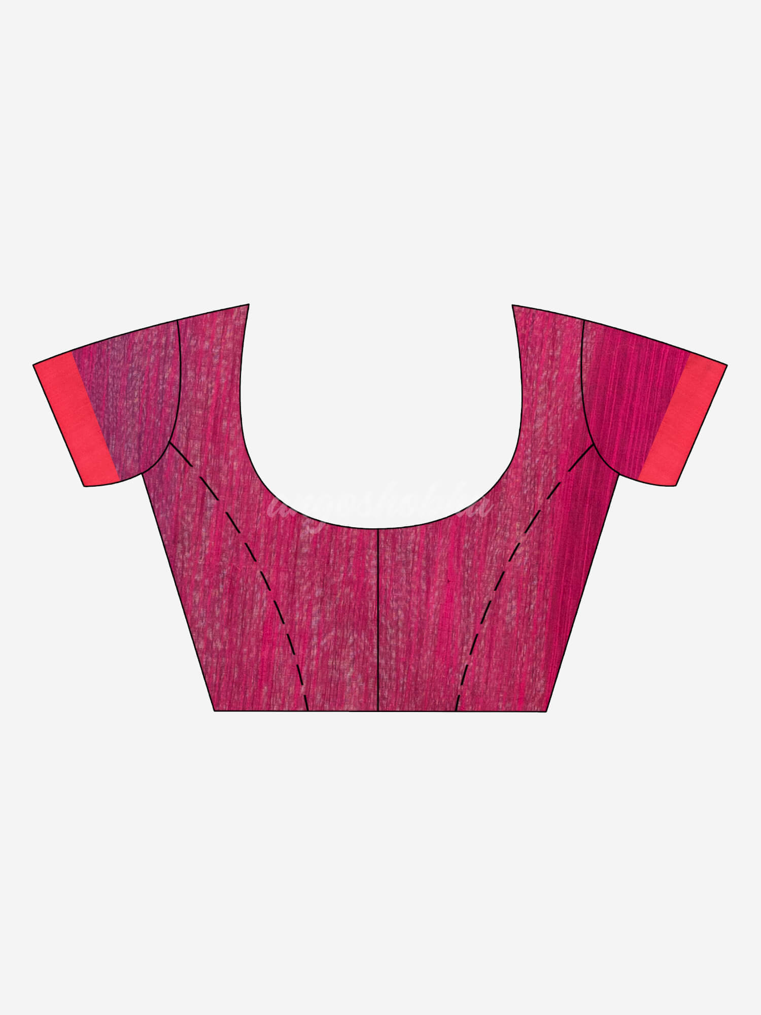 Royal blue cotton blend all body buti with rani pallu flower tree motive jamdani saree