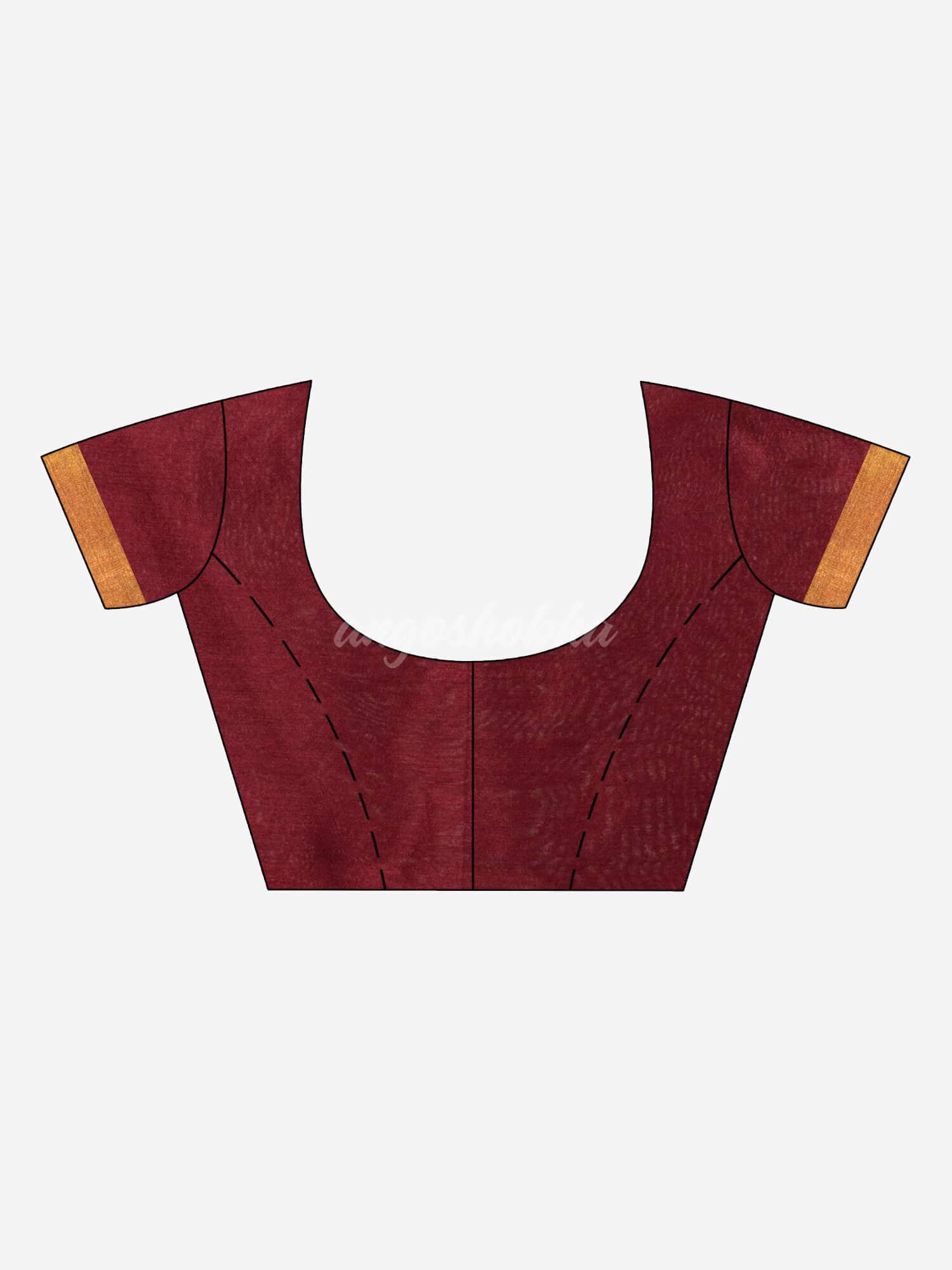 Maroon cotton blend with pallu ghicha handloom saree