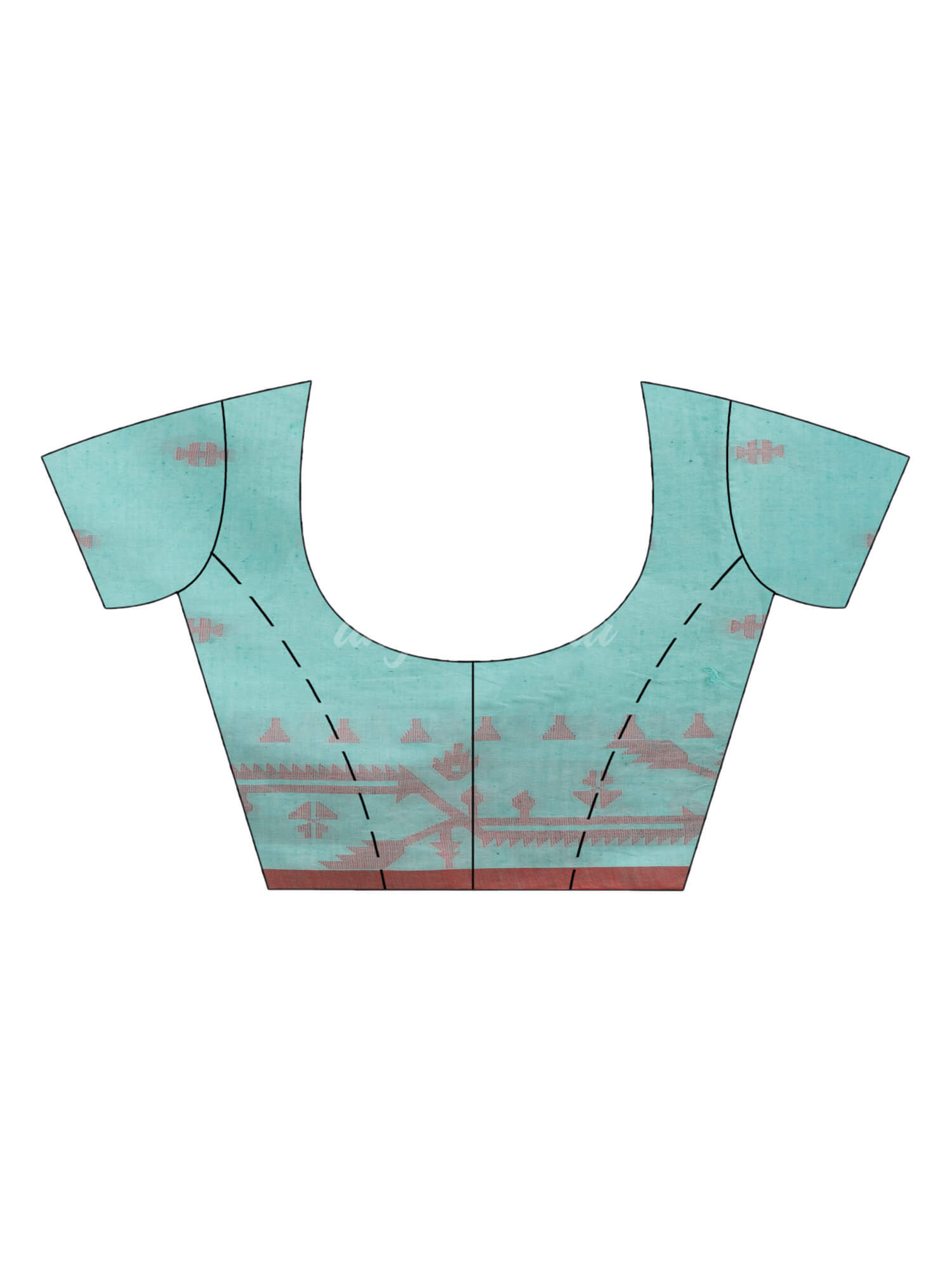 Electric Blue cotton jacquard jamdani saree