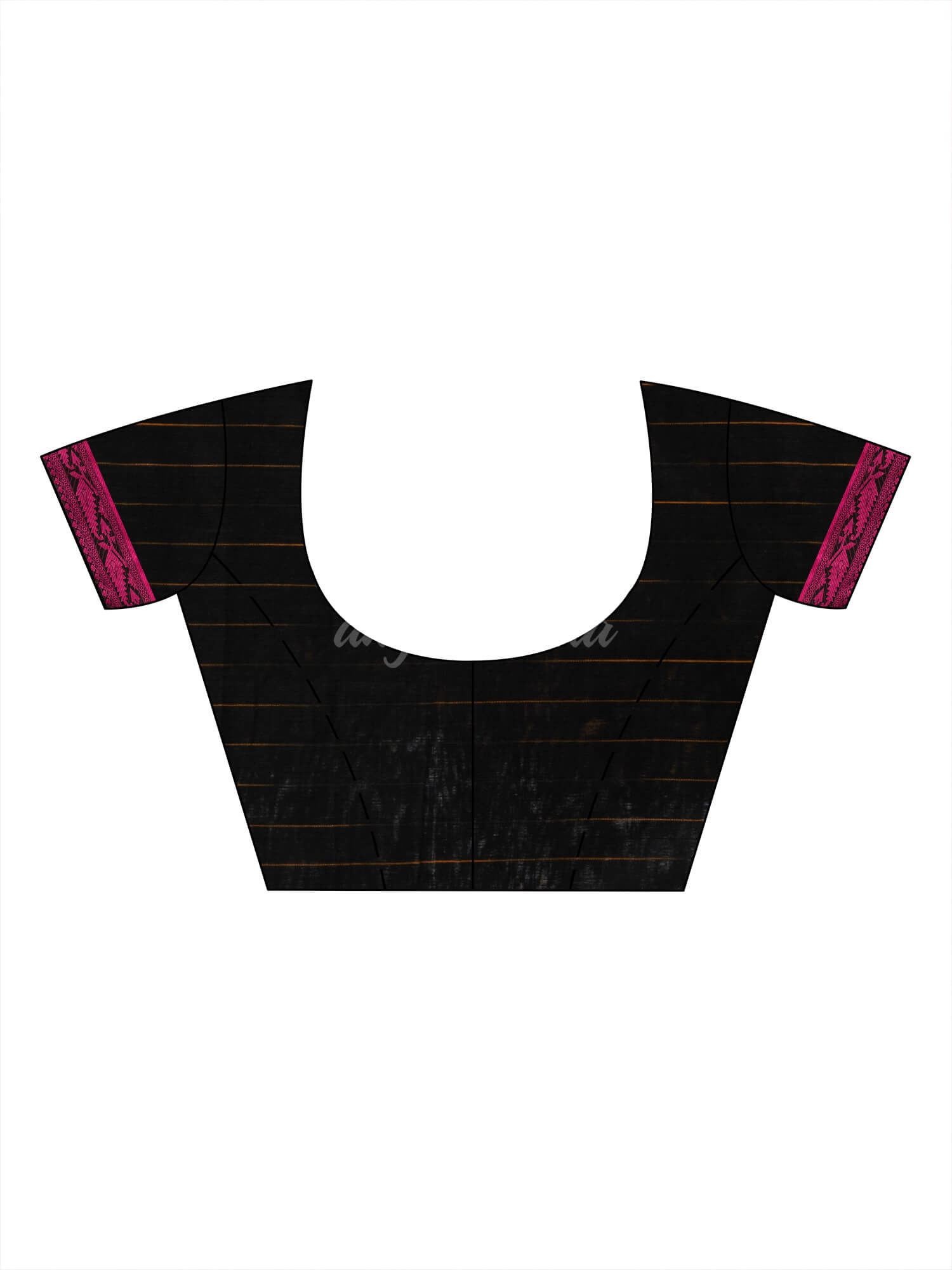 Black cotton all body tai dai with pallu jacquard and ganga jamuna jacquard broder handloom saree