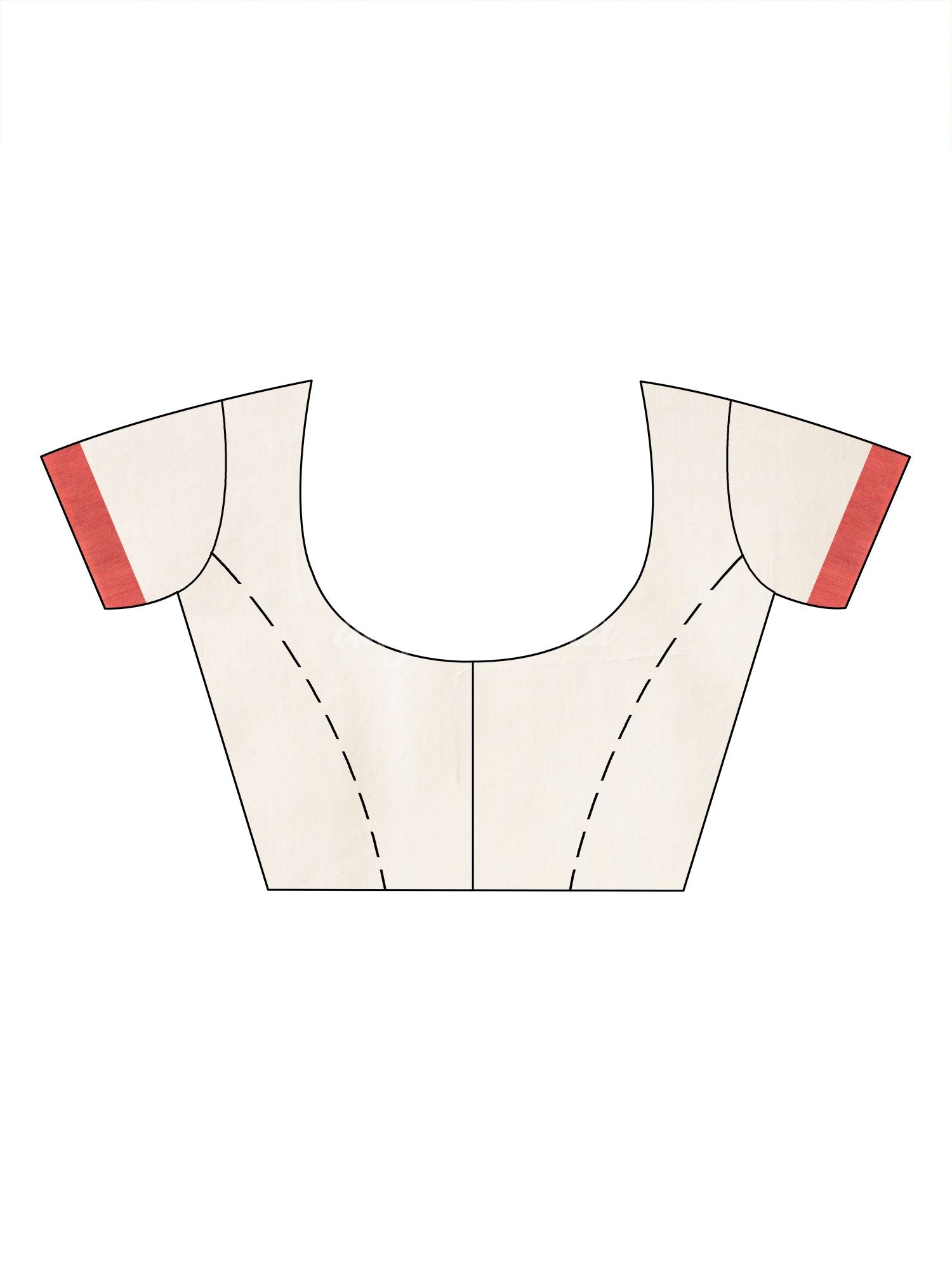 White cotton all body jacquard stripe with pallu jacquard and ganga jamuna solid broder handloom saree