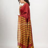 Red cotton molmol handloom saree
