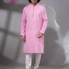 Blush Pink Cotton Men's Punjabi