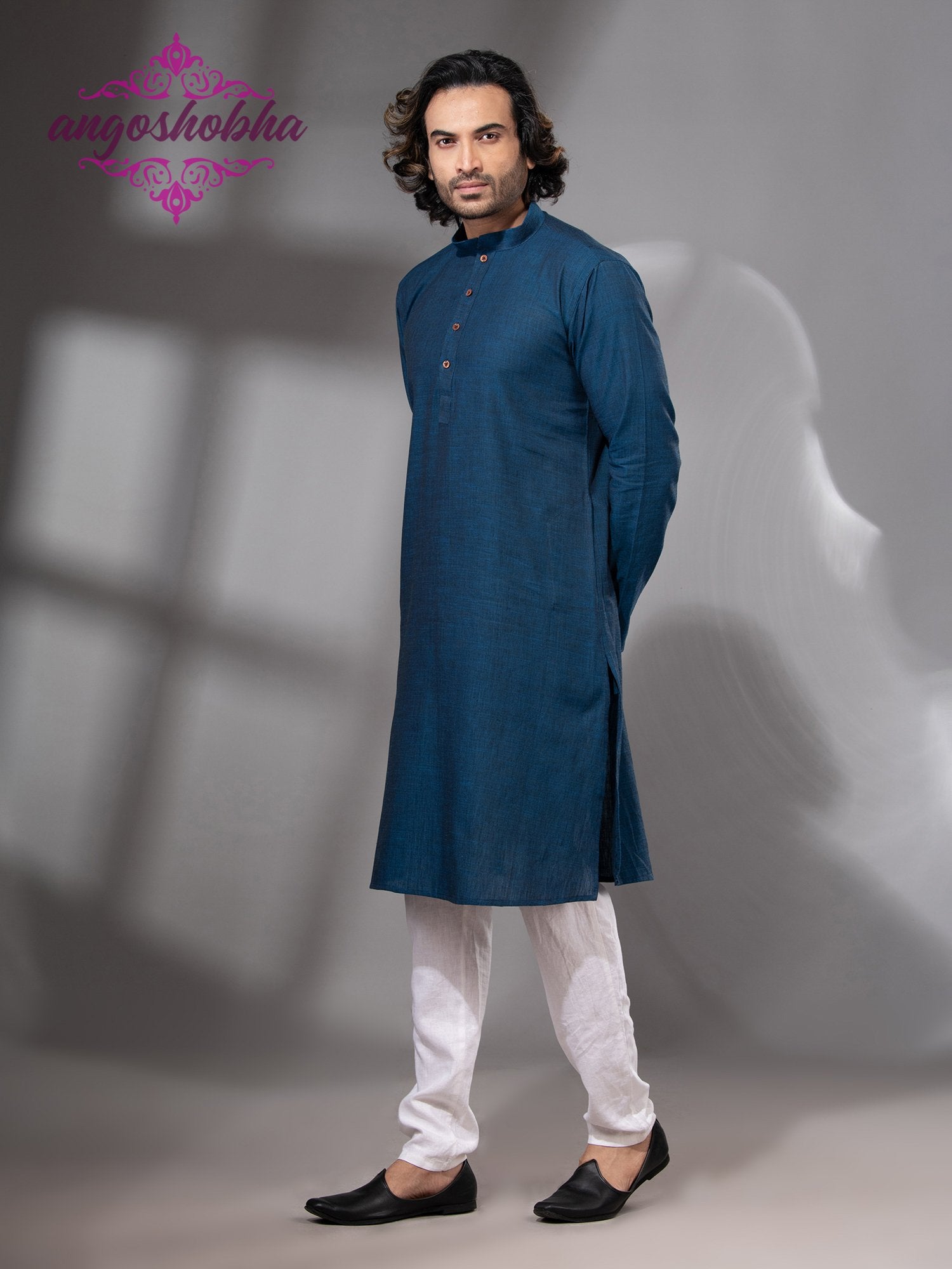 Indigo Blue Cotton Men's Punjabi