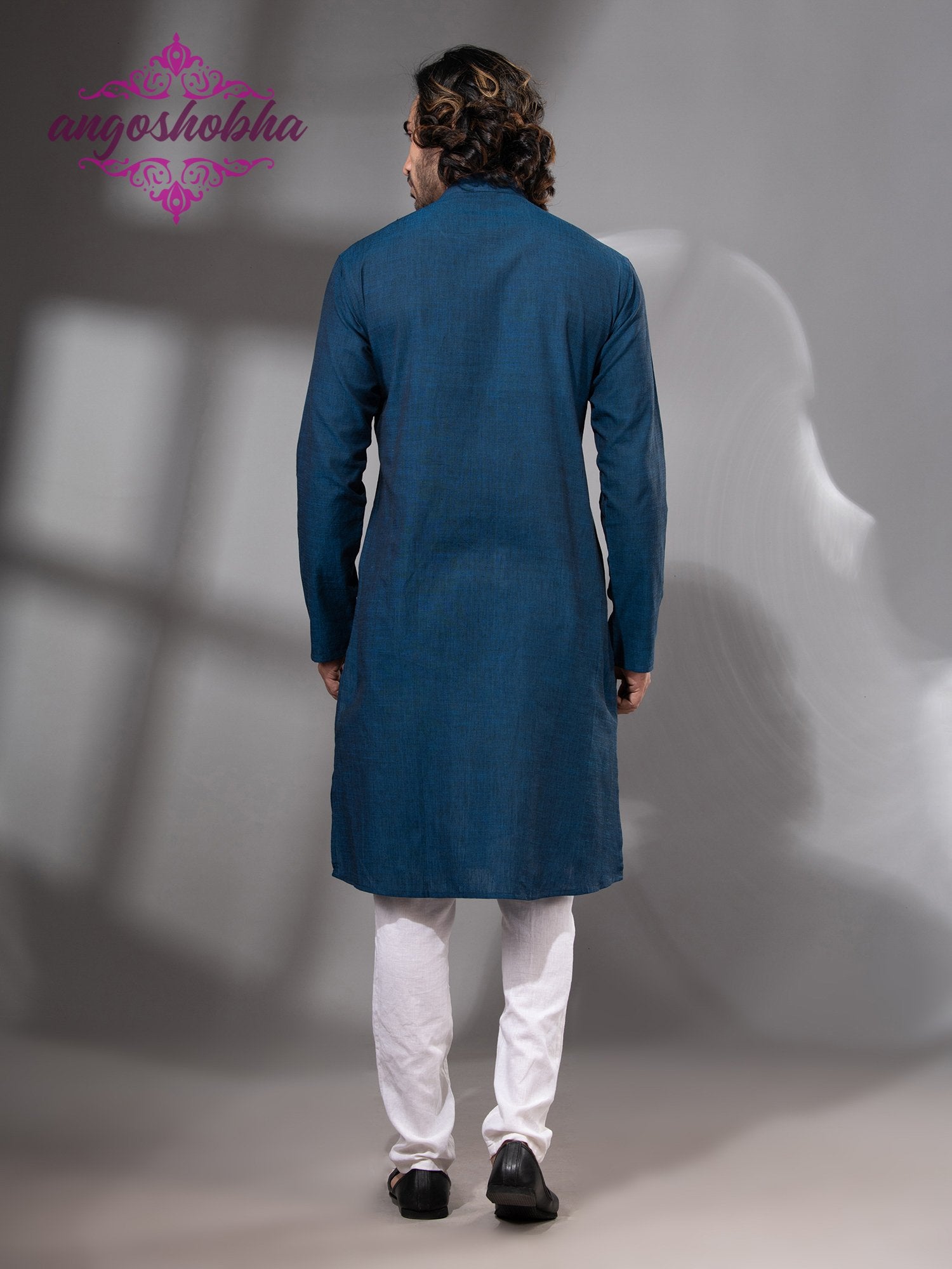 Indigo Blue Cotton Men's Punjabi