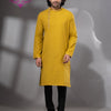 Yellow Cotton Men's Punjabi